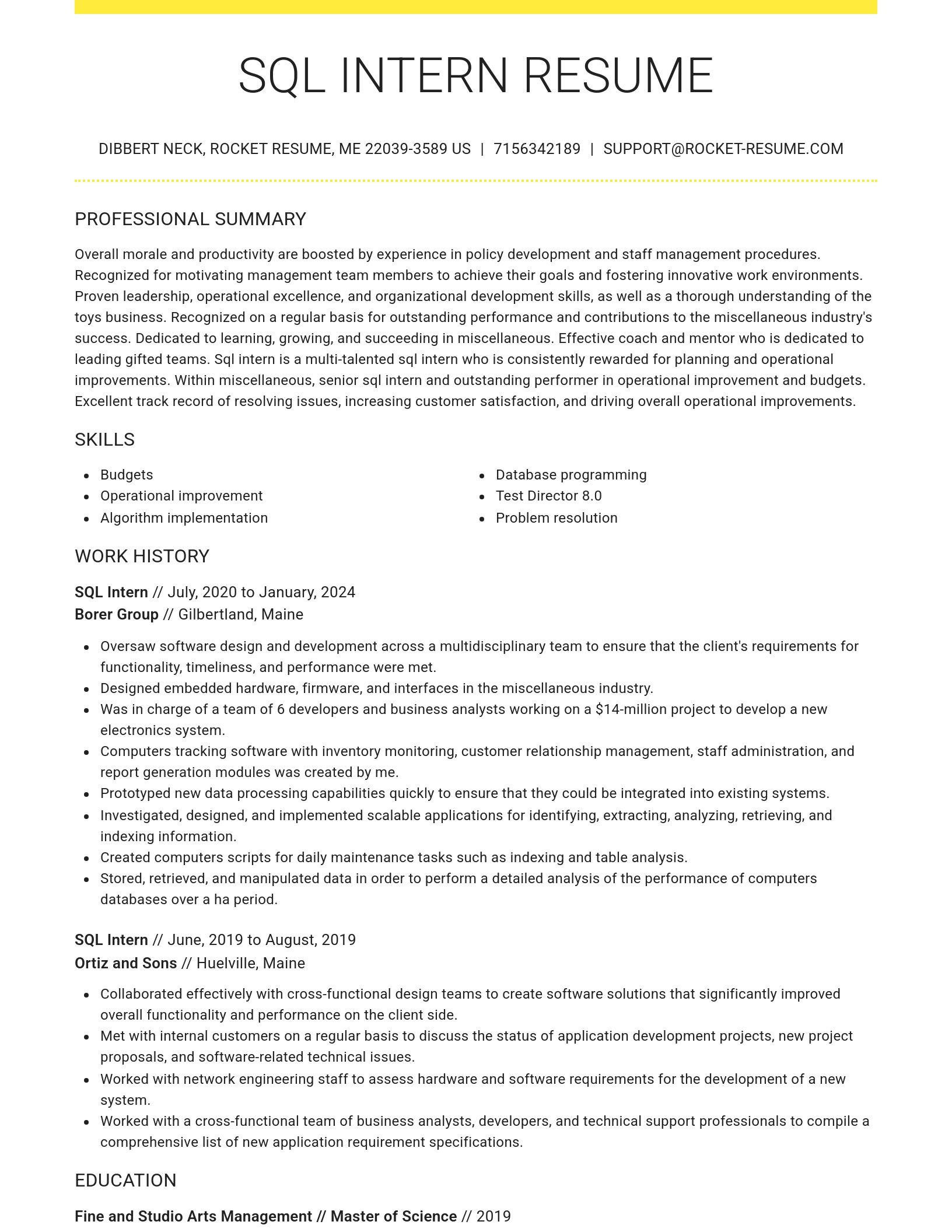 Grand resume template