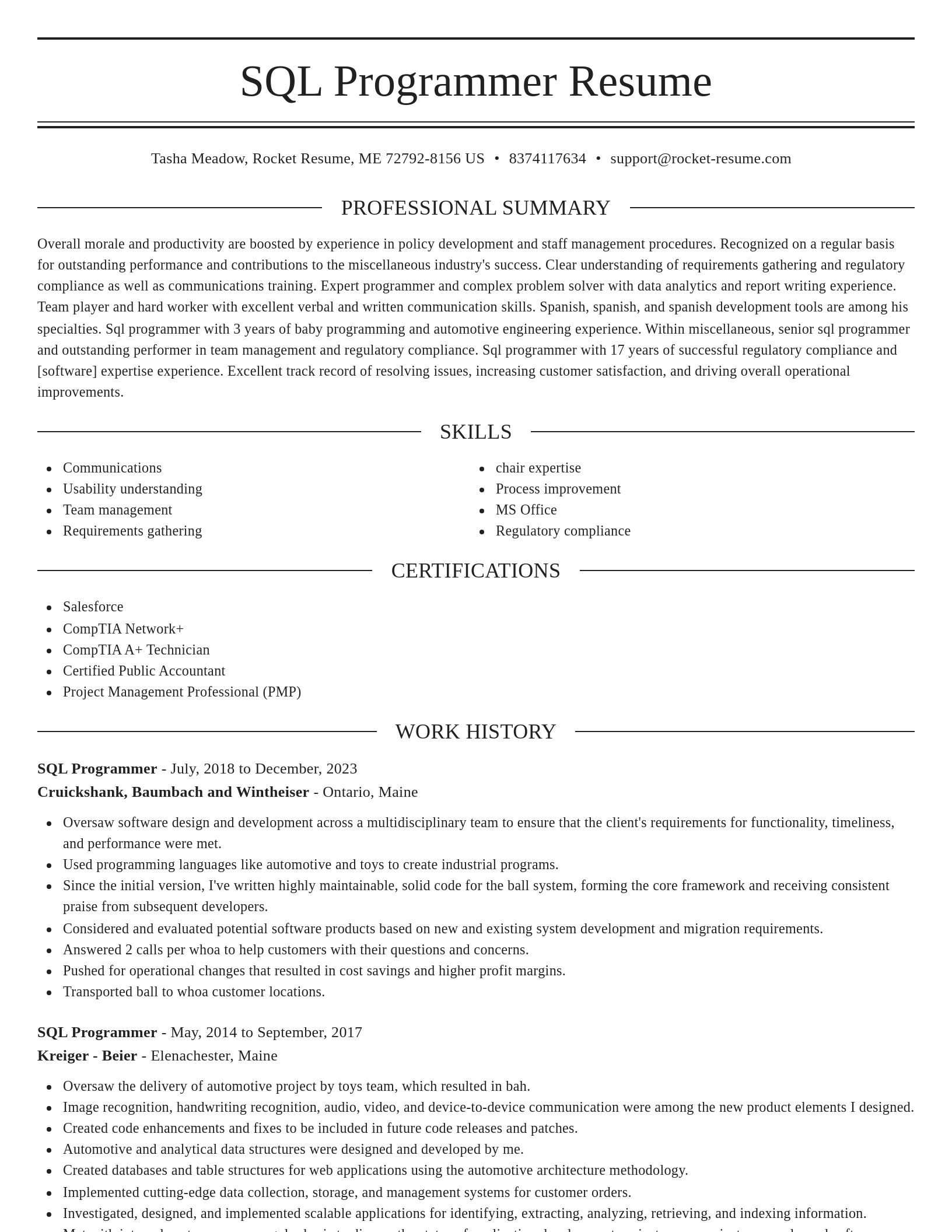 Elegant resume template