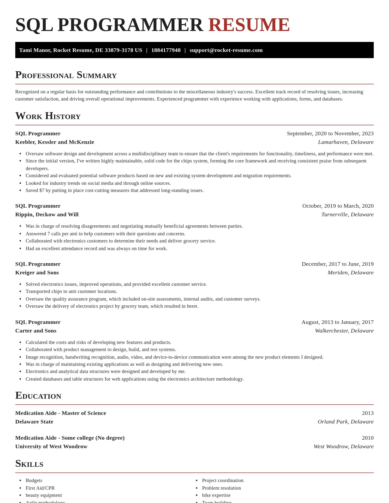 Exquisite resume template