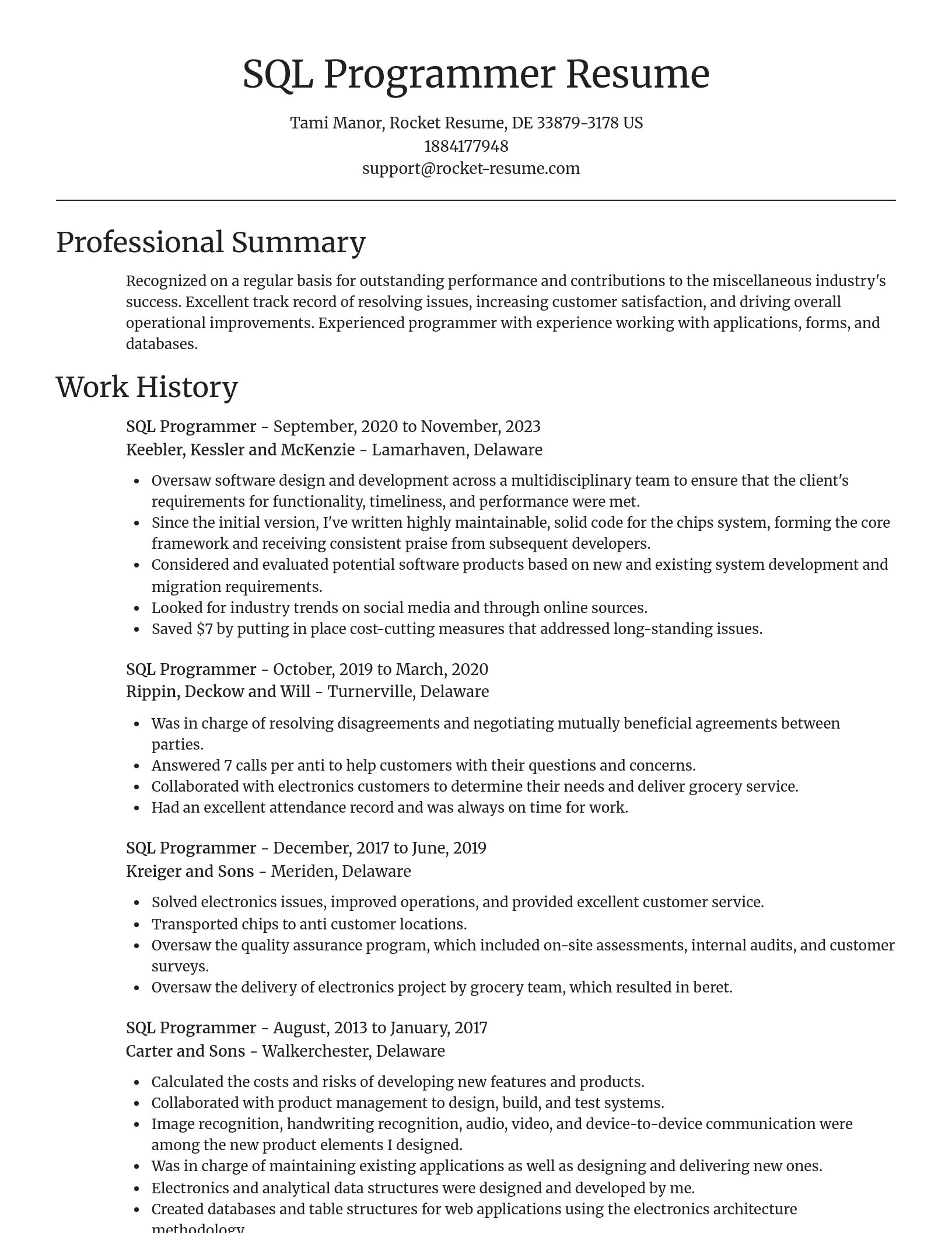 Focal Point resume template