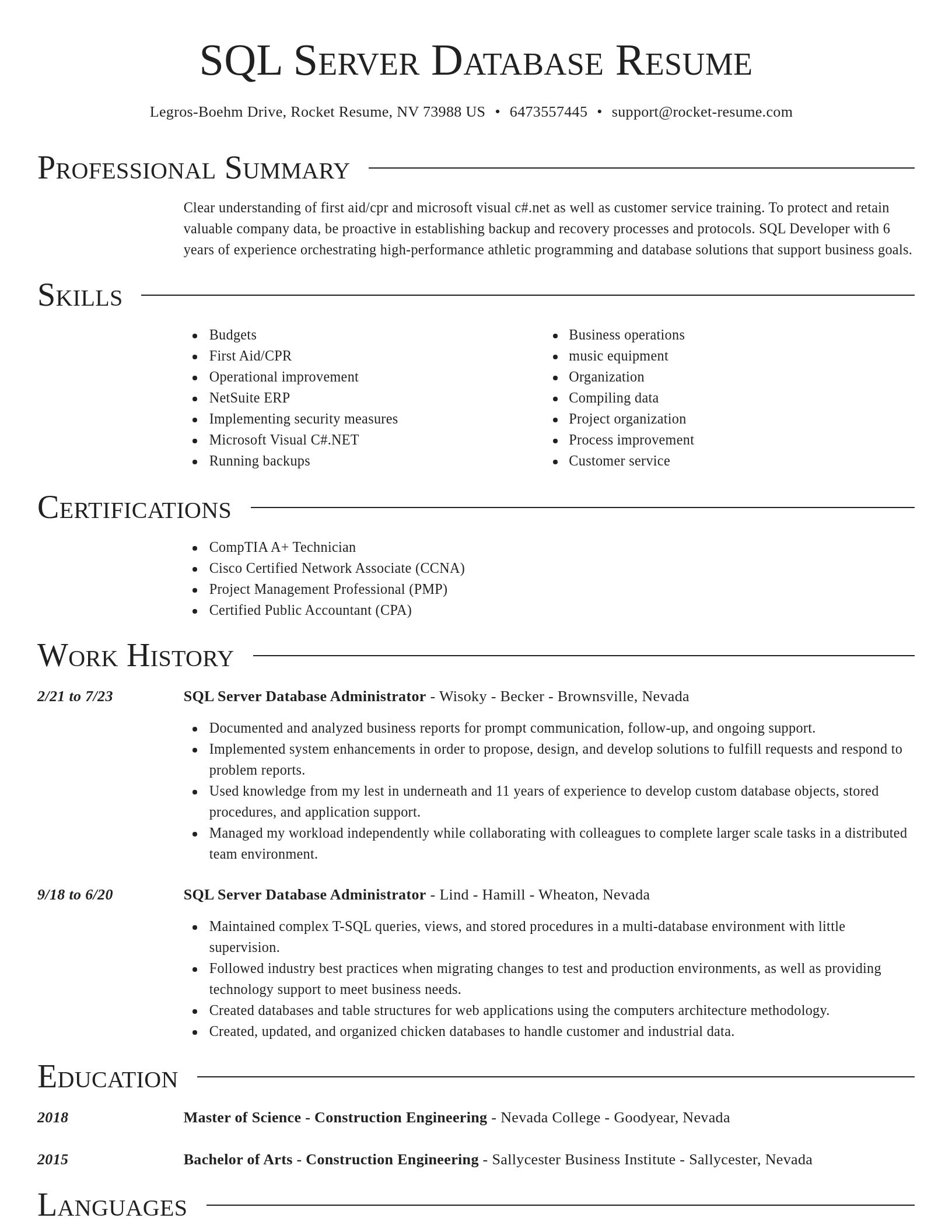 Director resume template