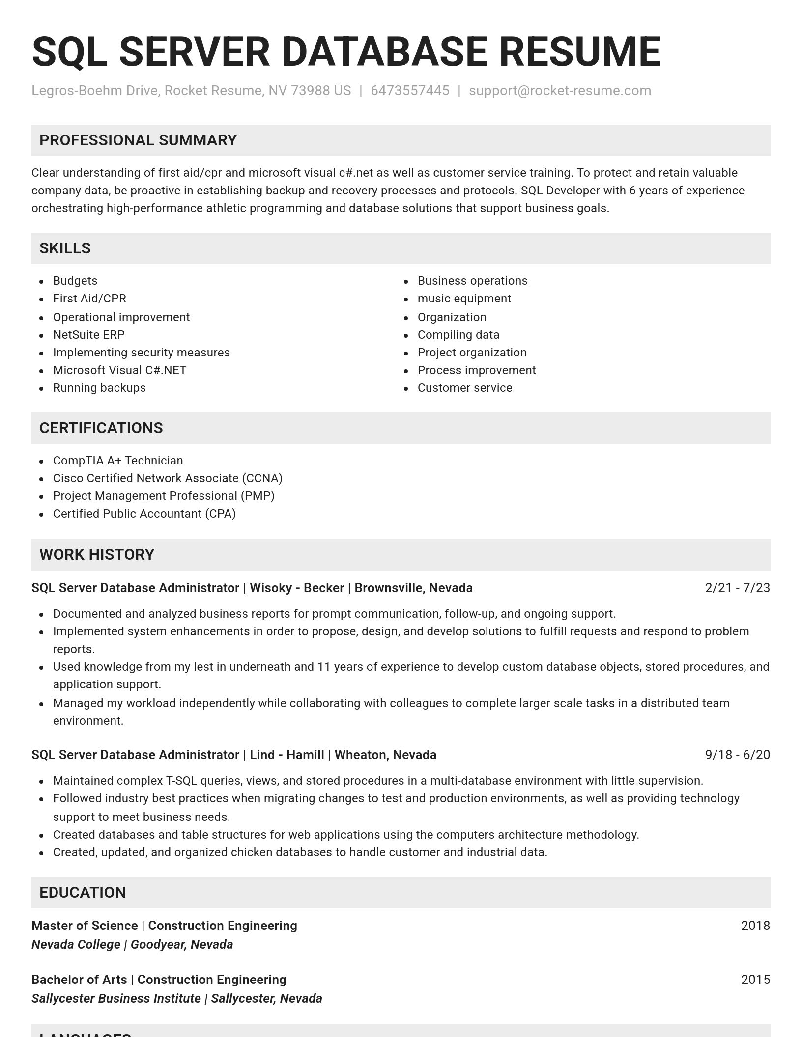 Genius resume template