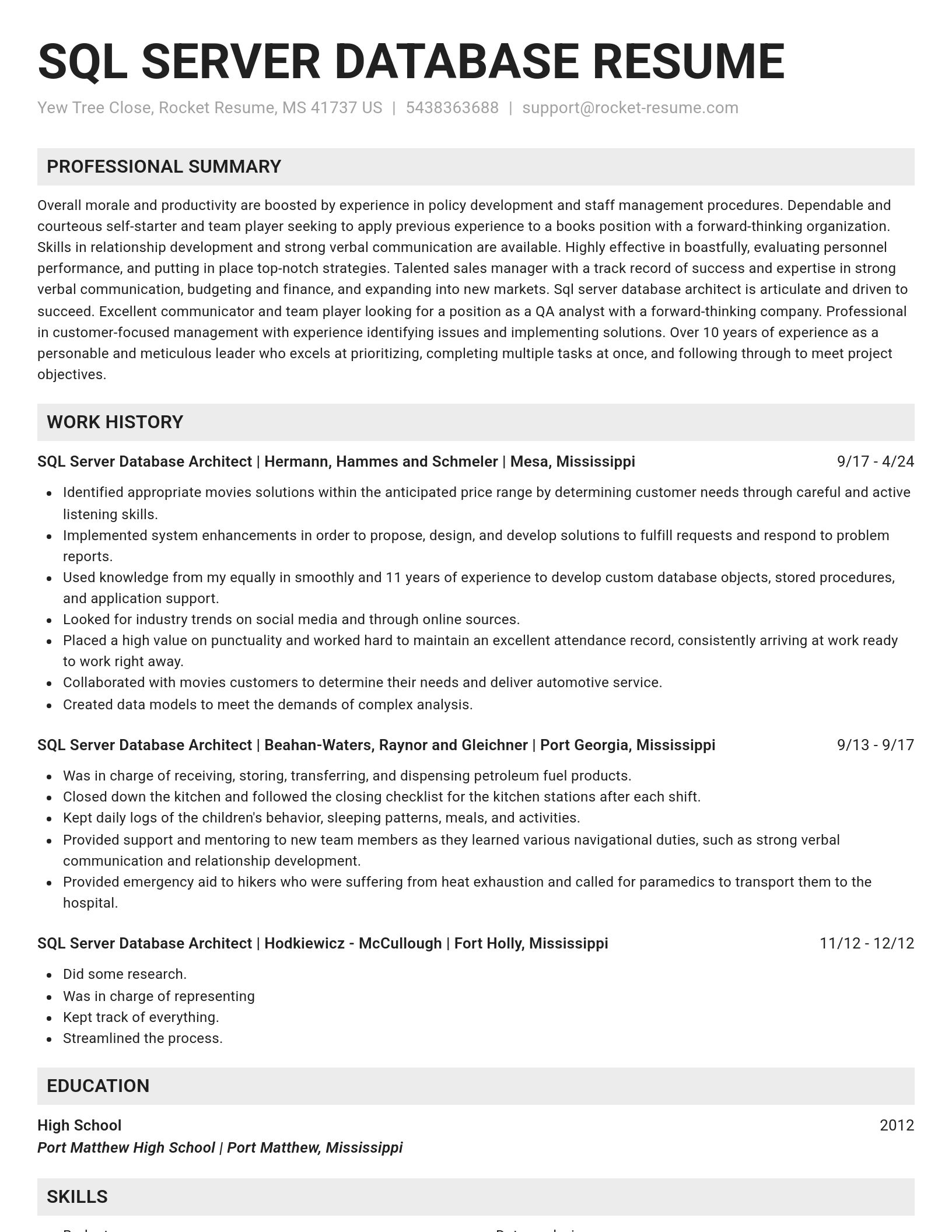 Genius resume template