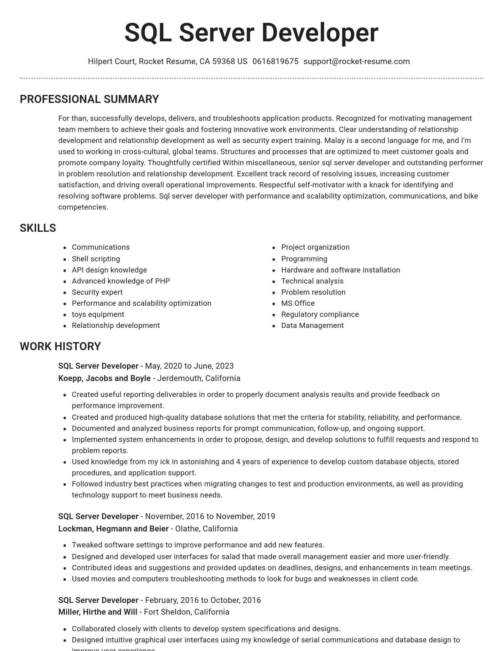 Brilliant resume template