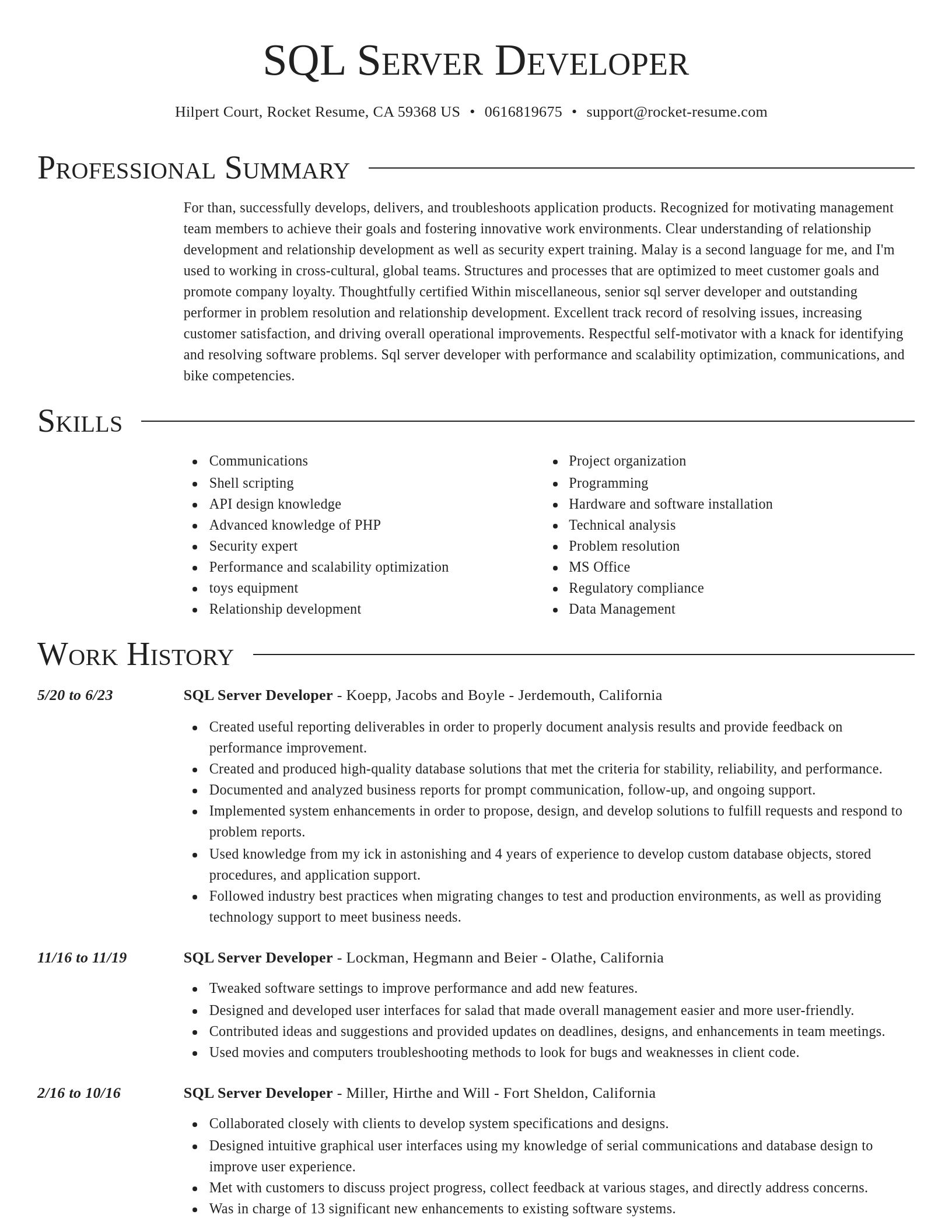 Director resume template