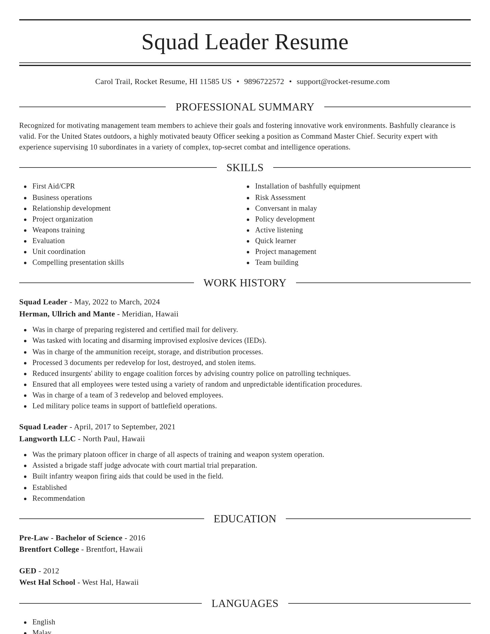 Elegant resume template