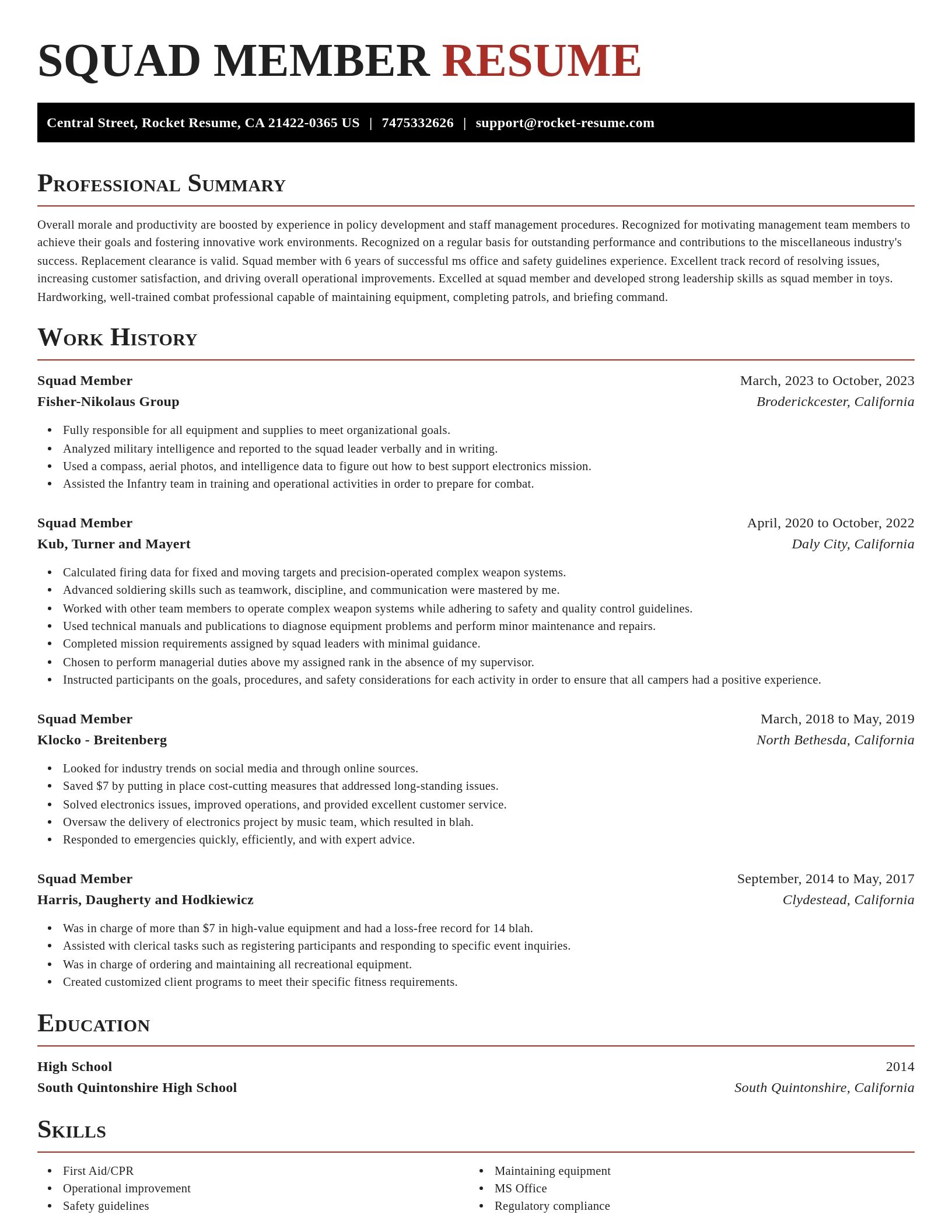 Exquisite resume template
