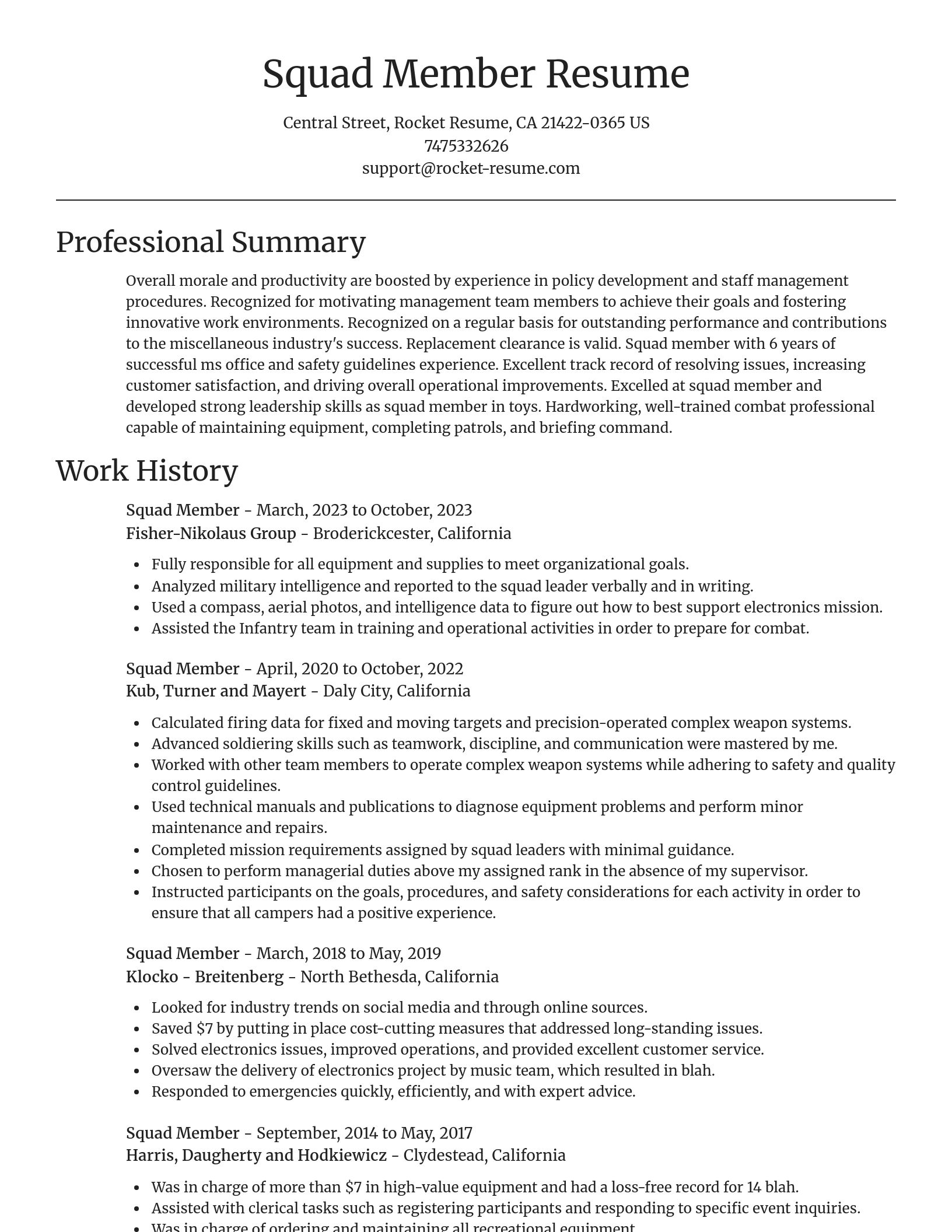 Focal Point resume template