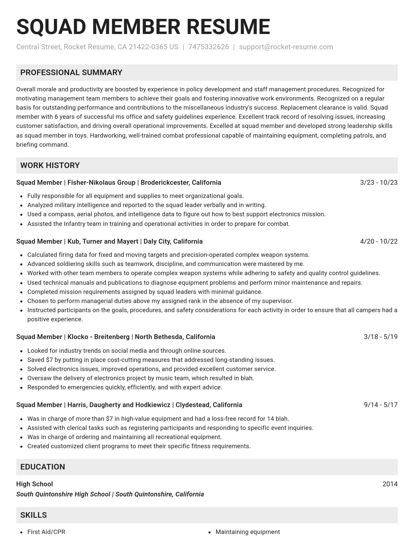 Genius resume template