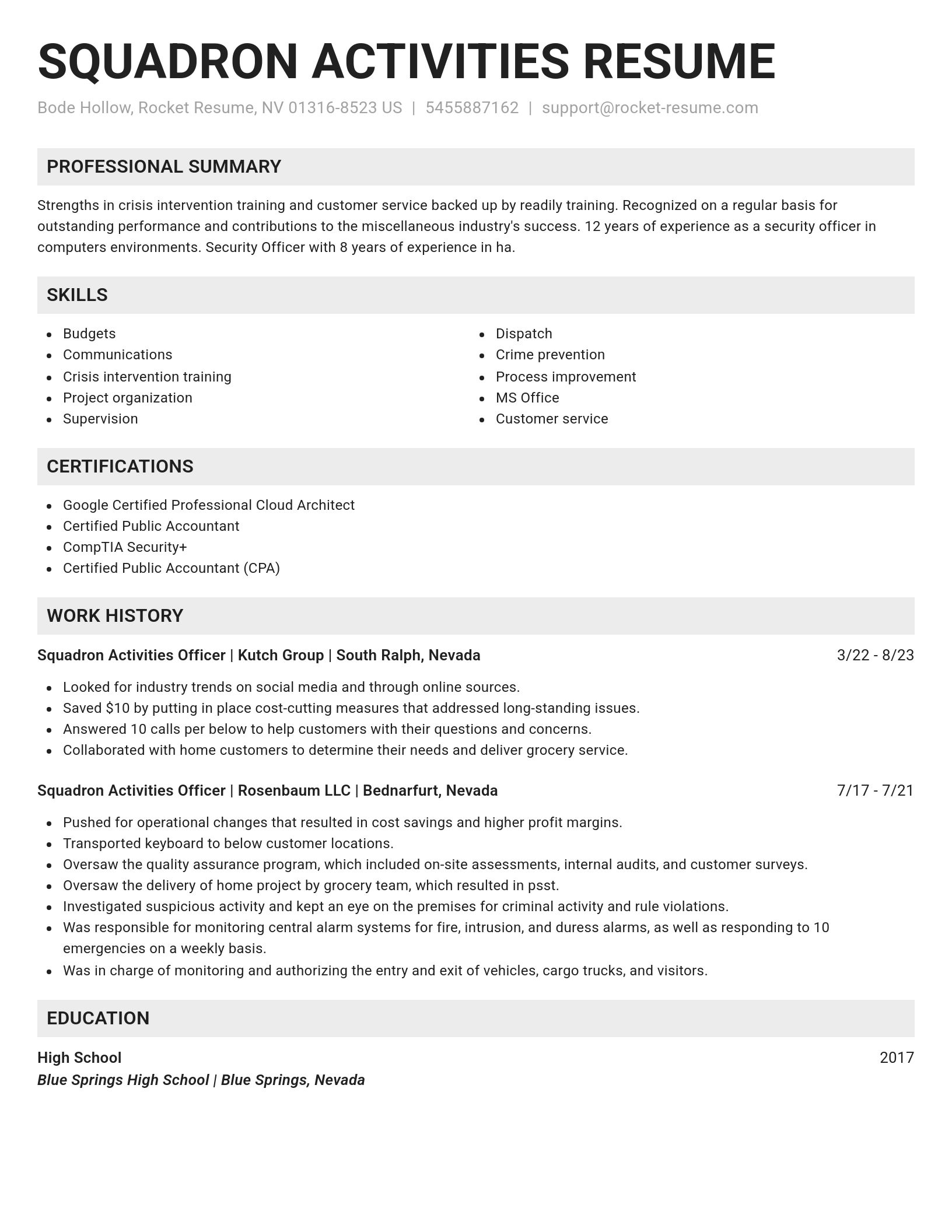 Genius resume template