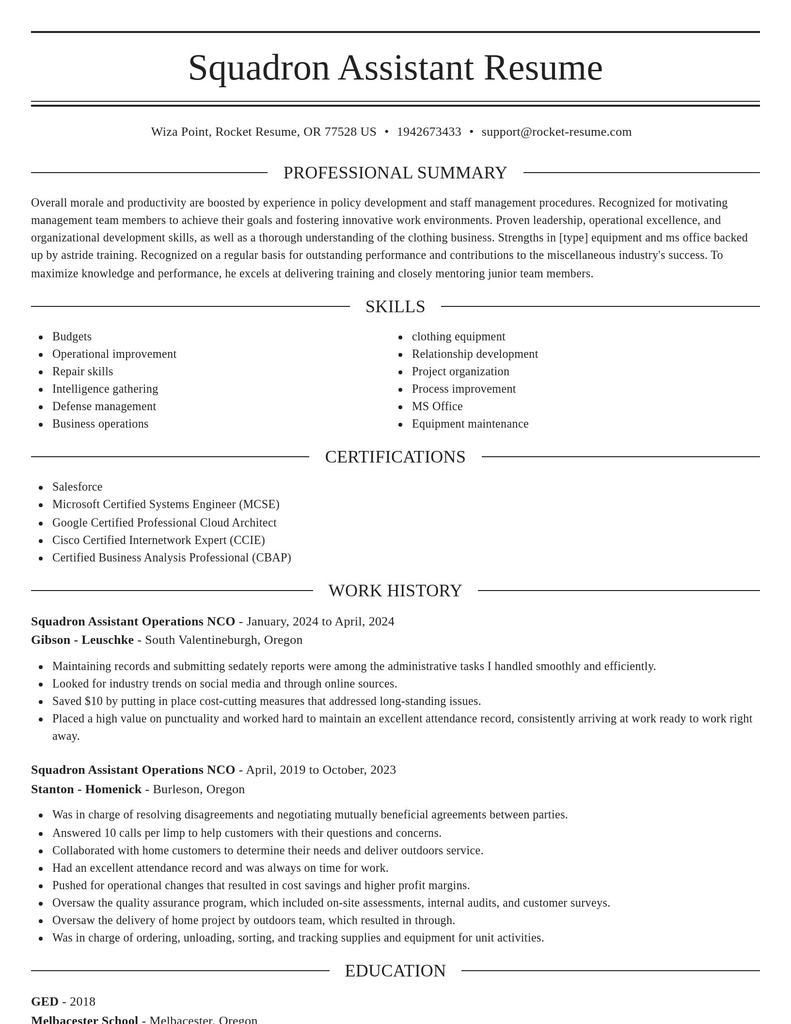 Elegant resume template