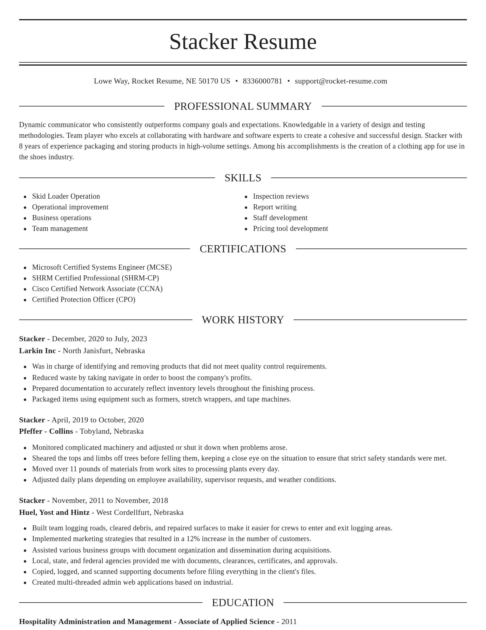 Elegant resume template