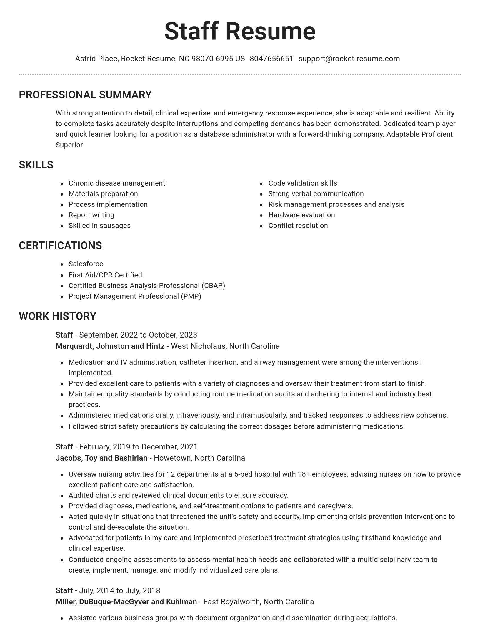 Brilliant resume template