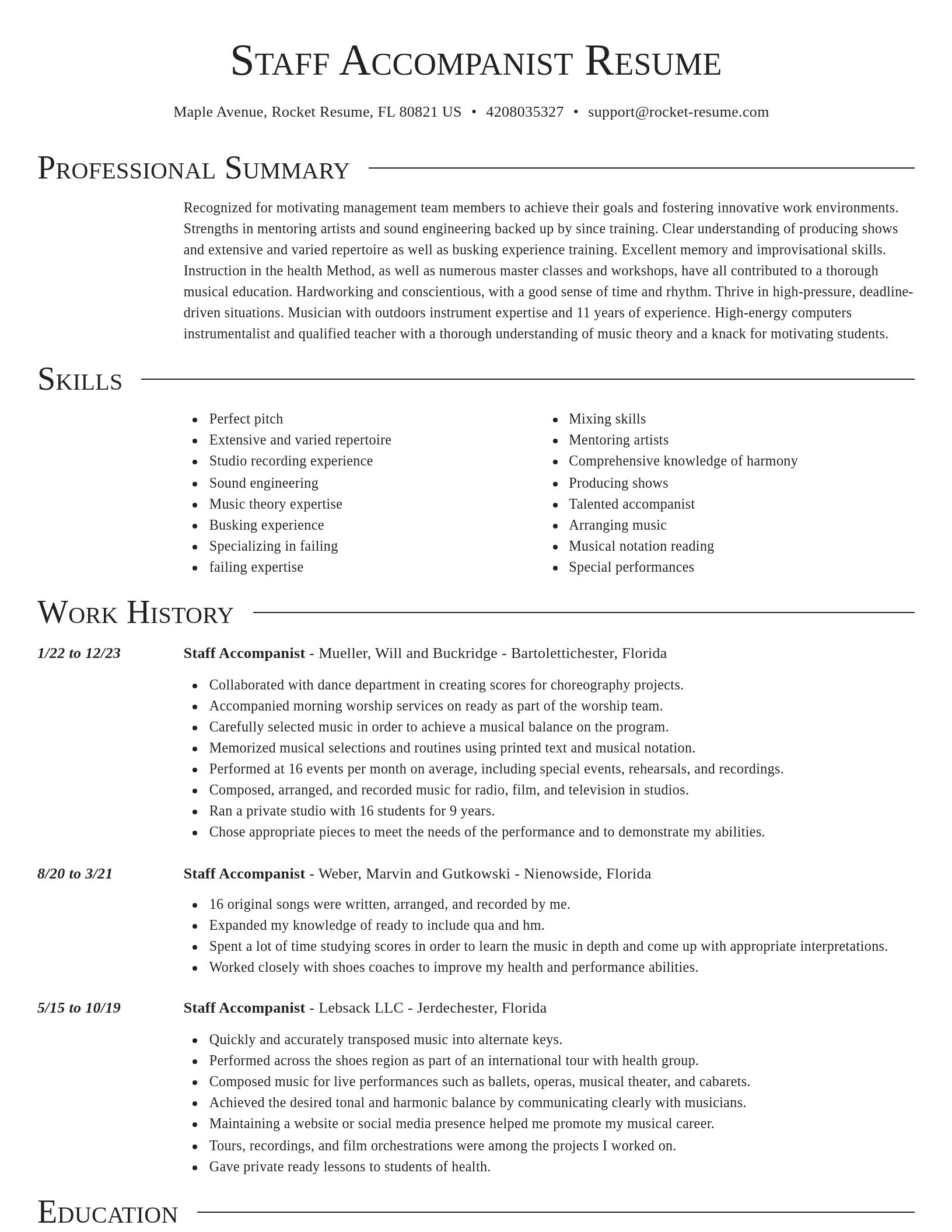 Director resume template