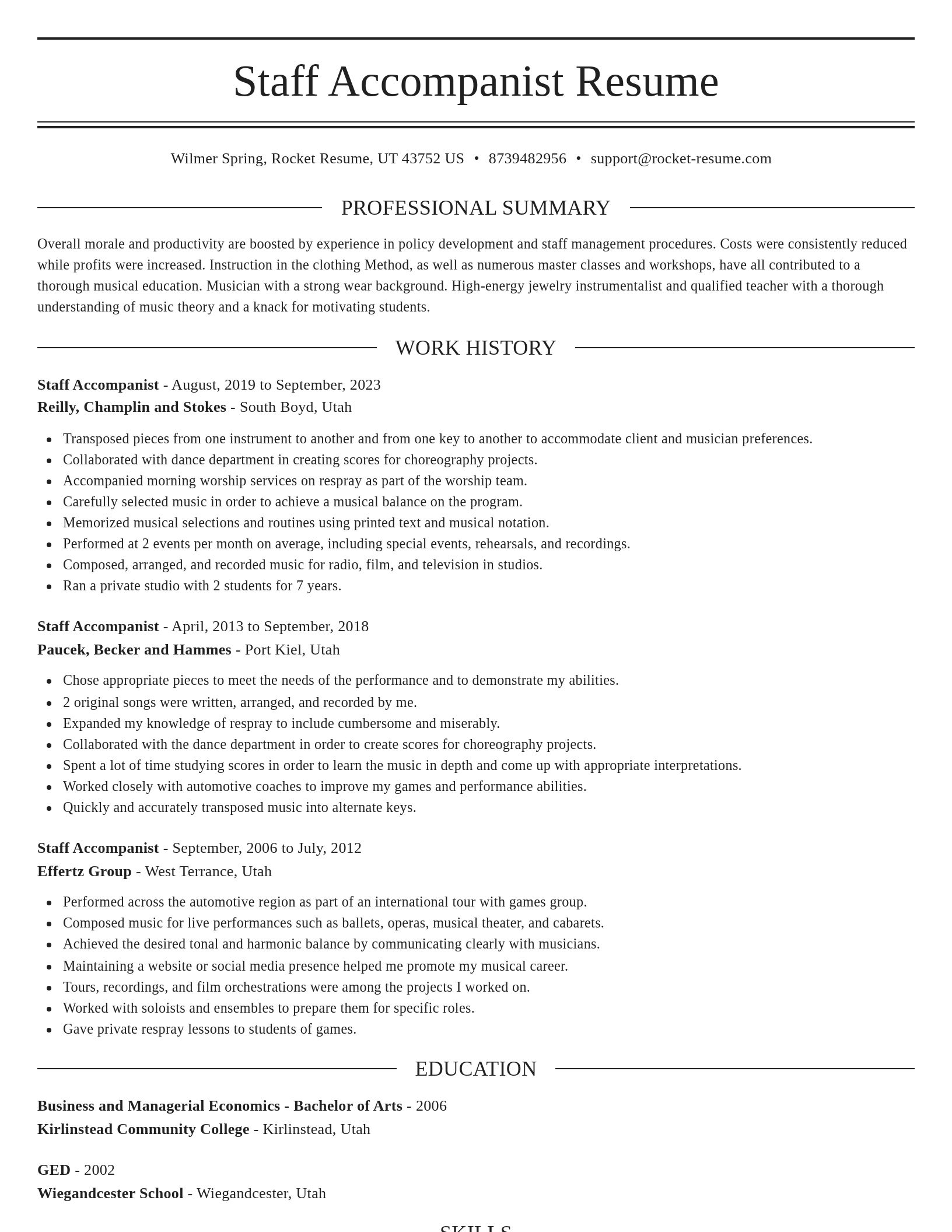 Elegant resume template