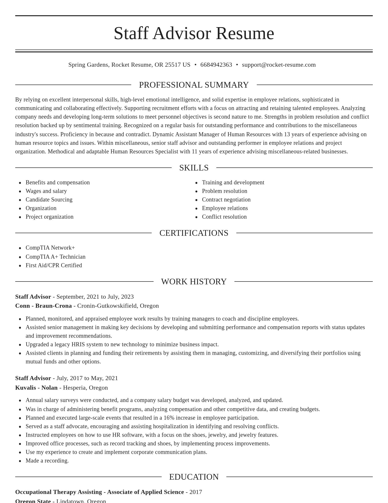 Elegant resume template