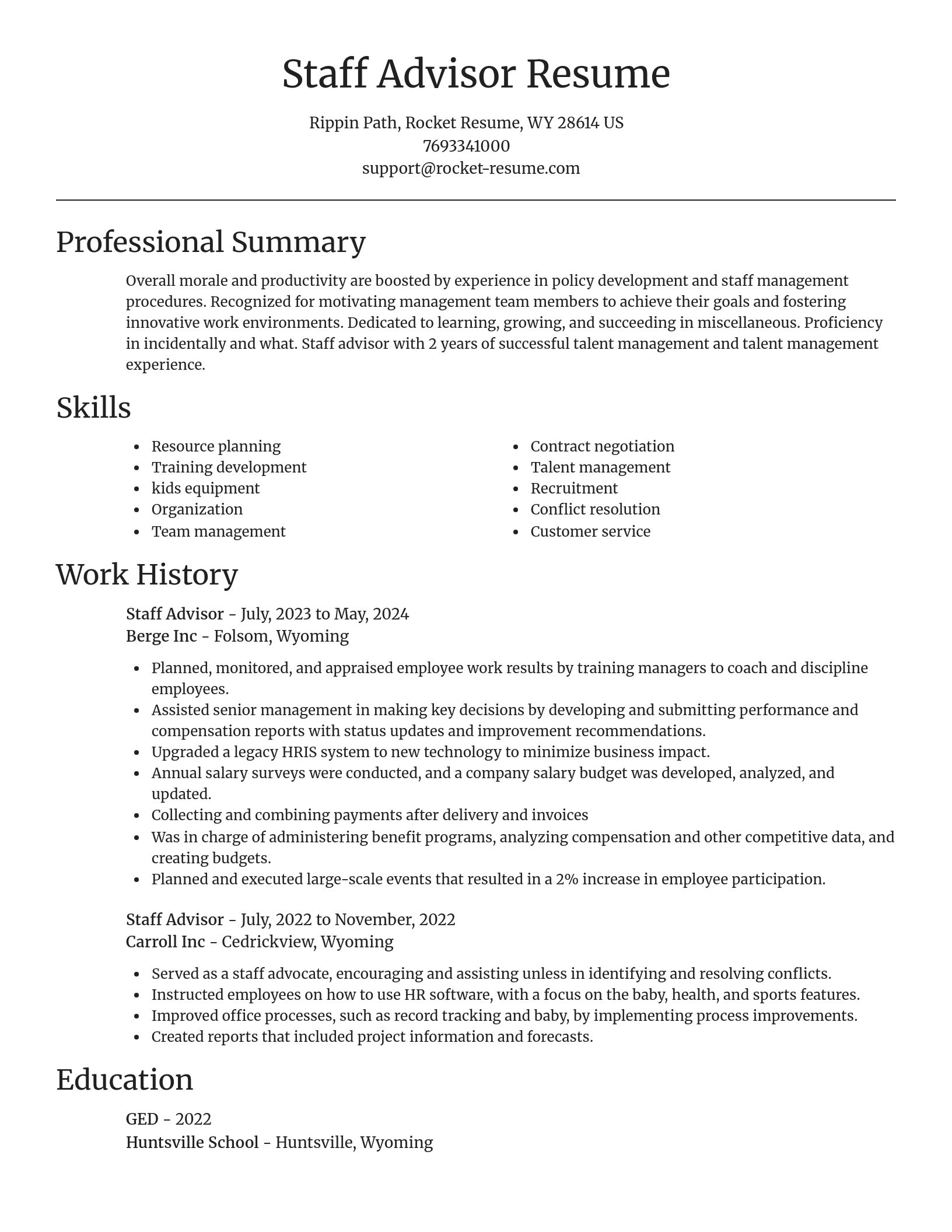Focal Point resume template