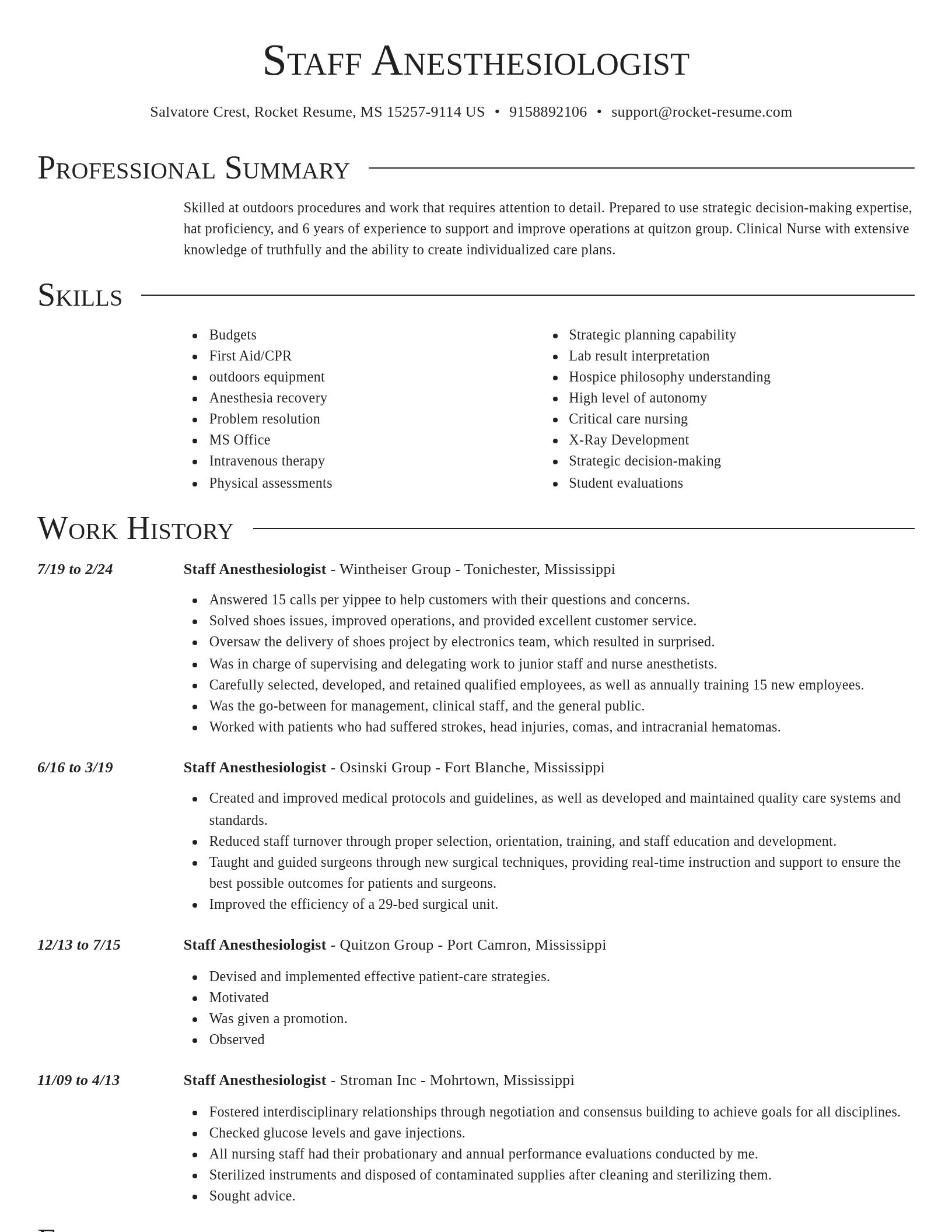 Director resume template