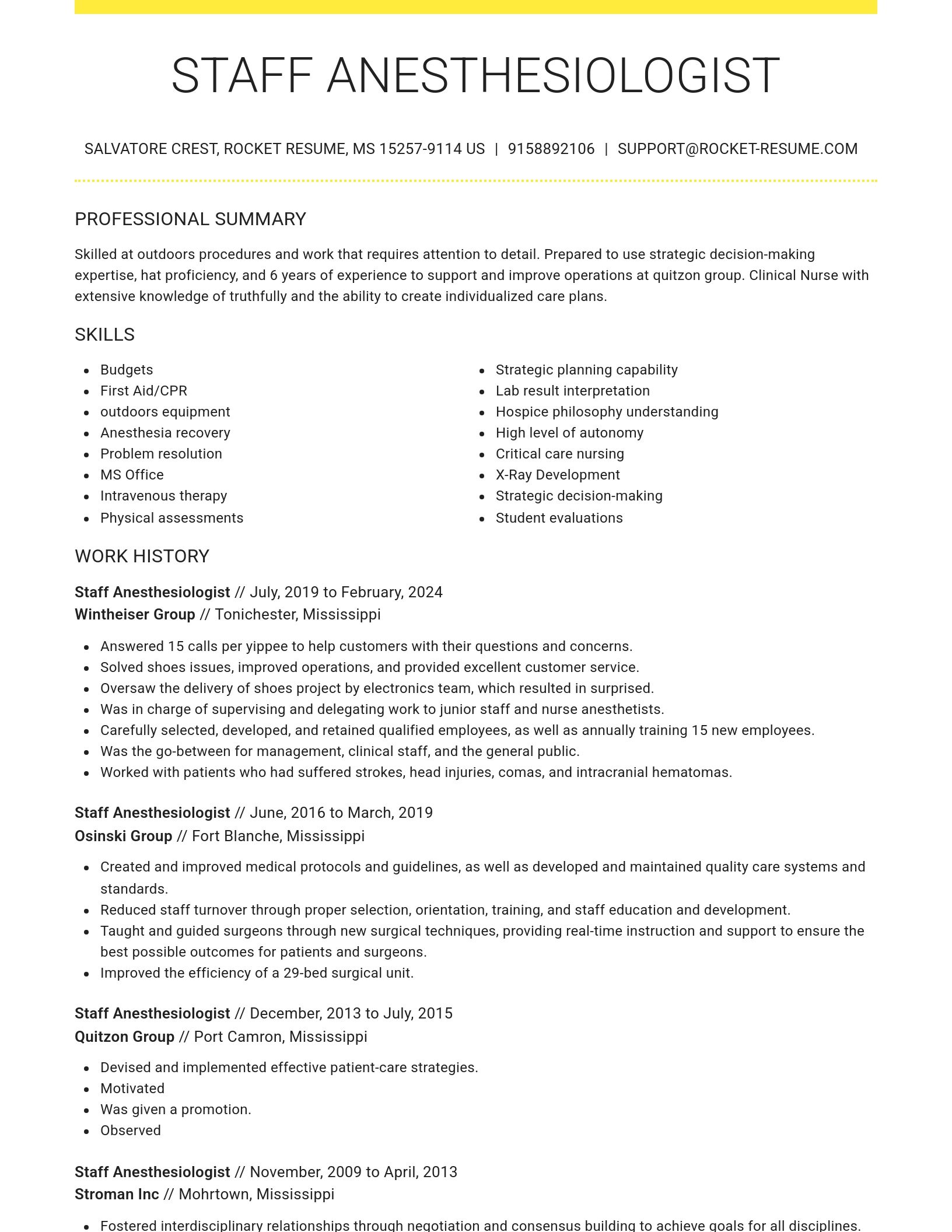 Grand resume template