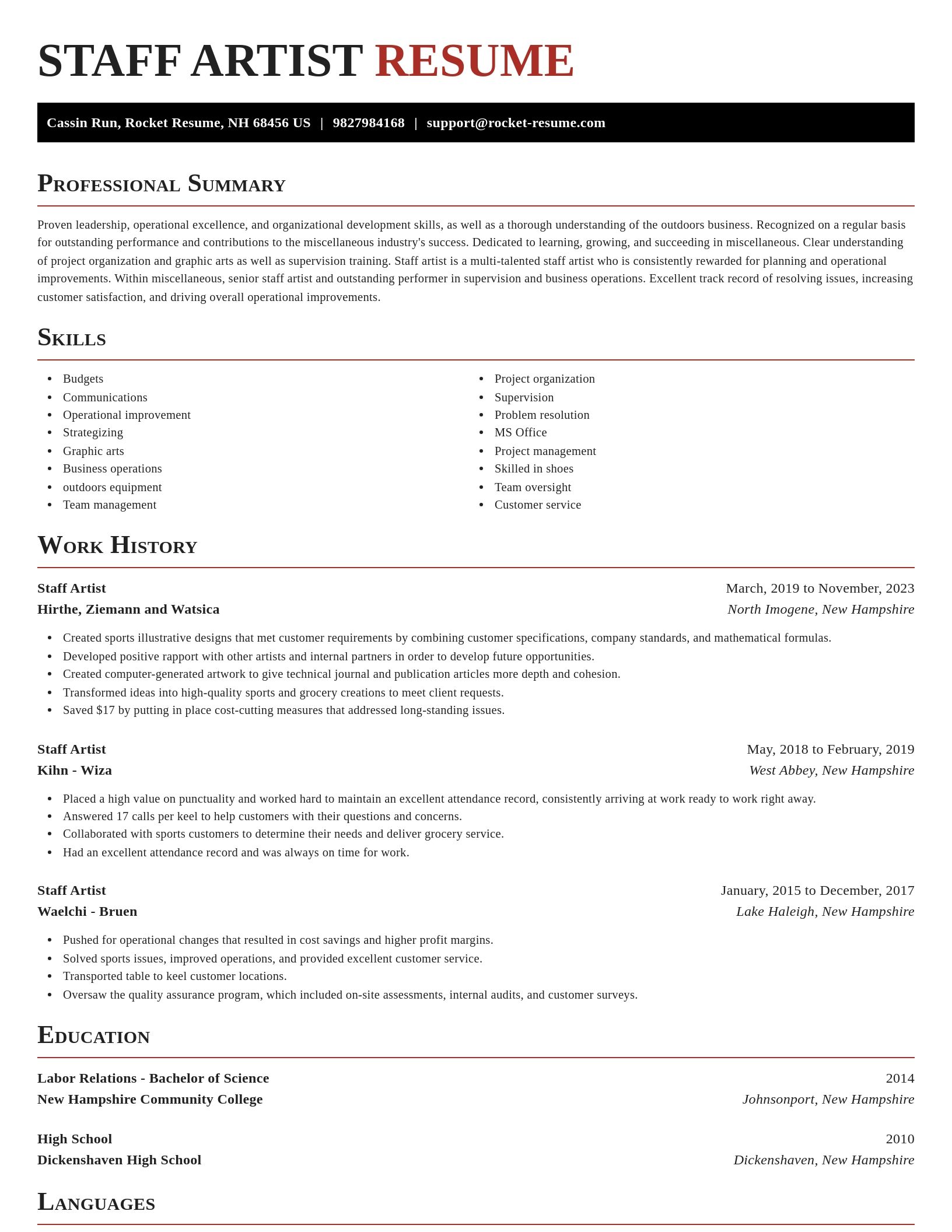 Exquisite resume template
