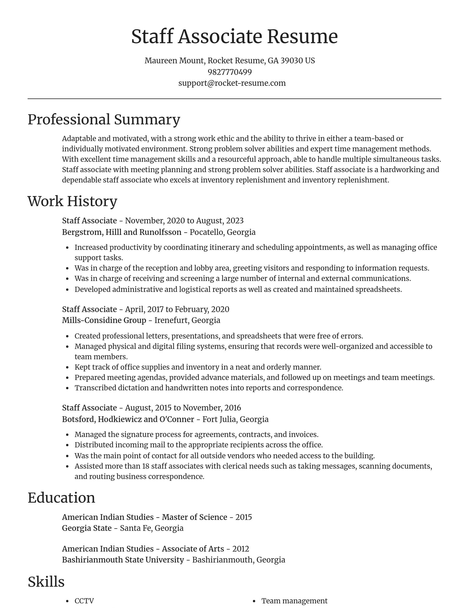 Focal Point resume template