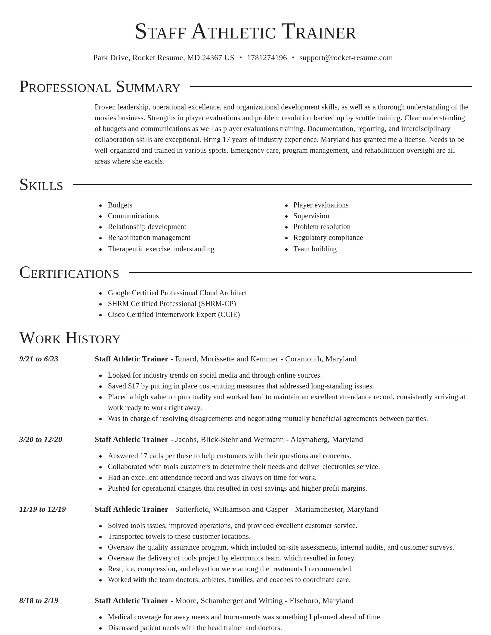 Director resume template