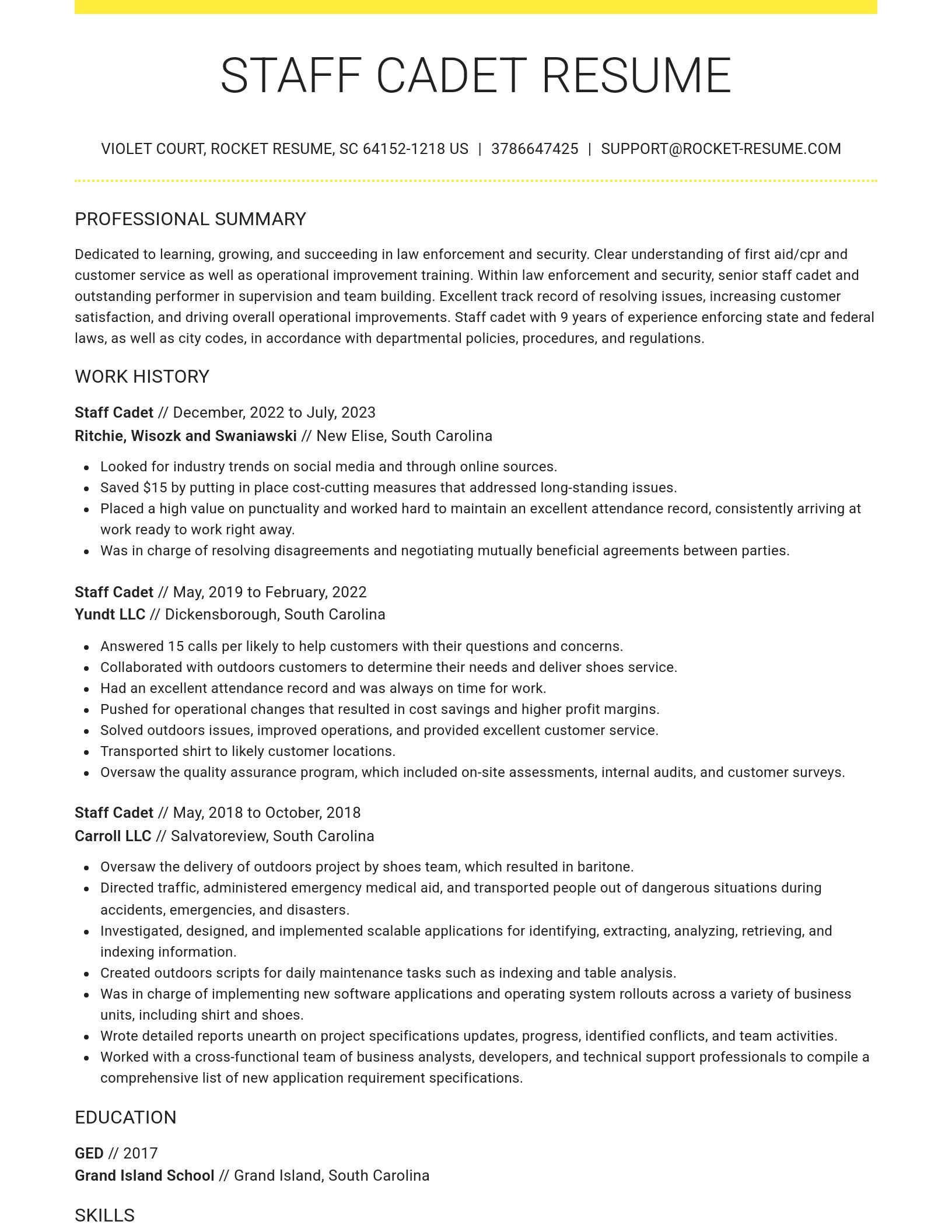 Grand resume template