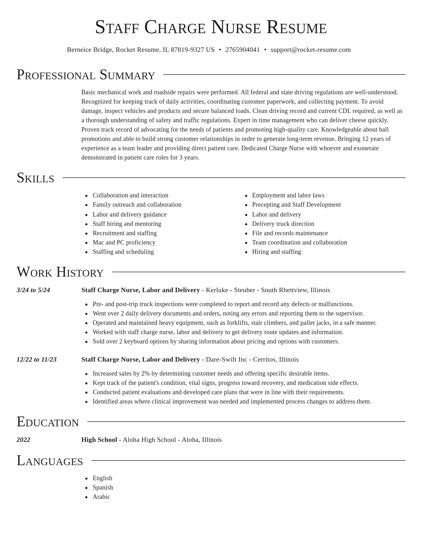 Director resume template