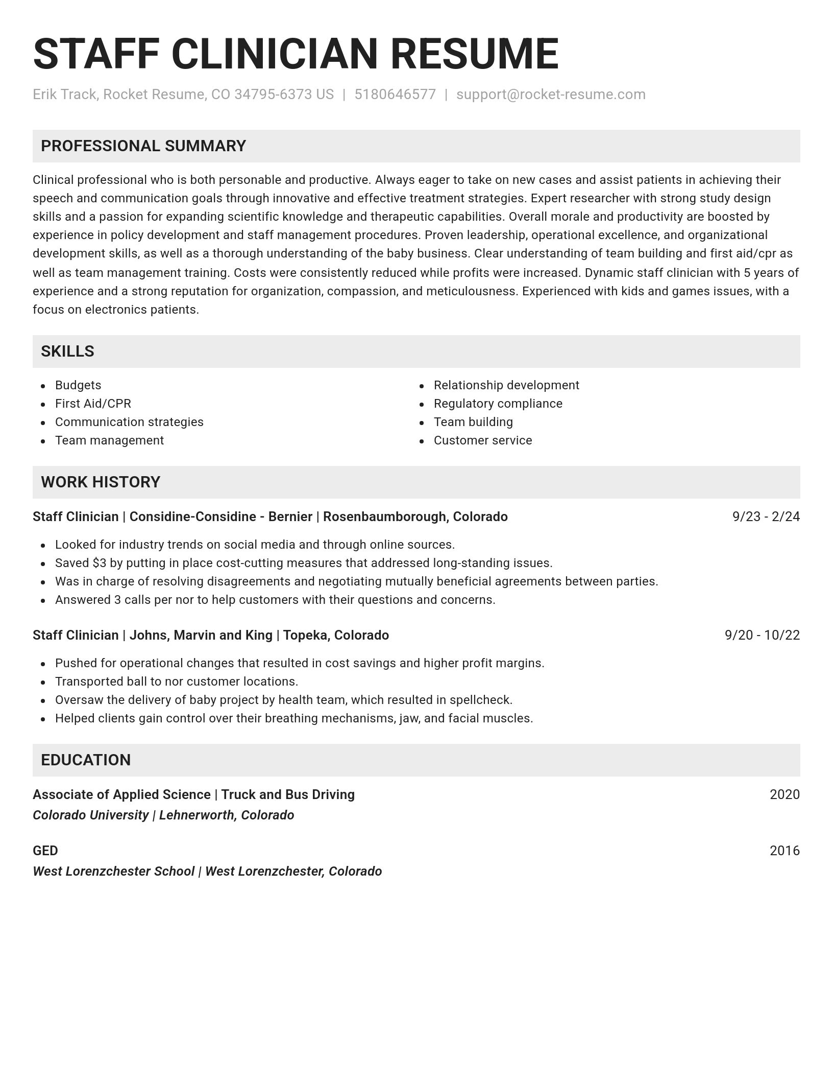 Genius resume template