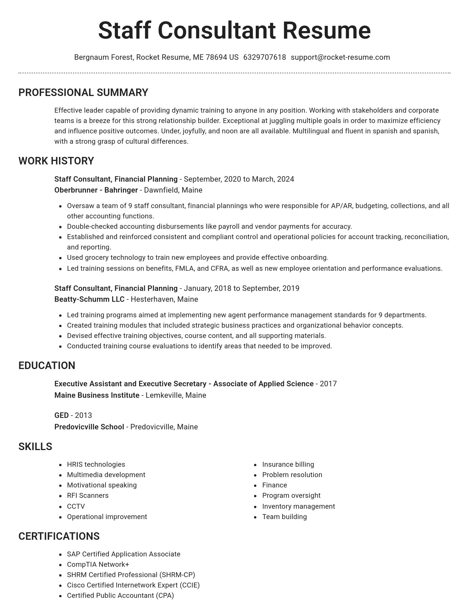 Brilliant resume template