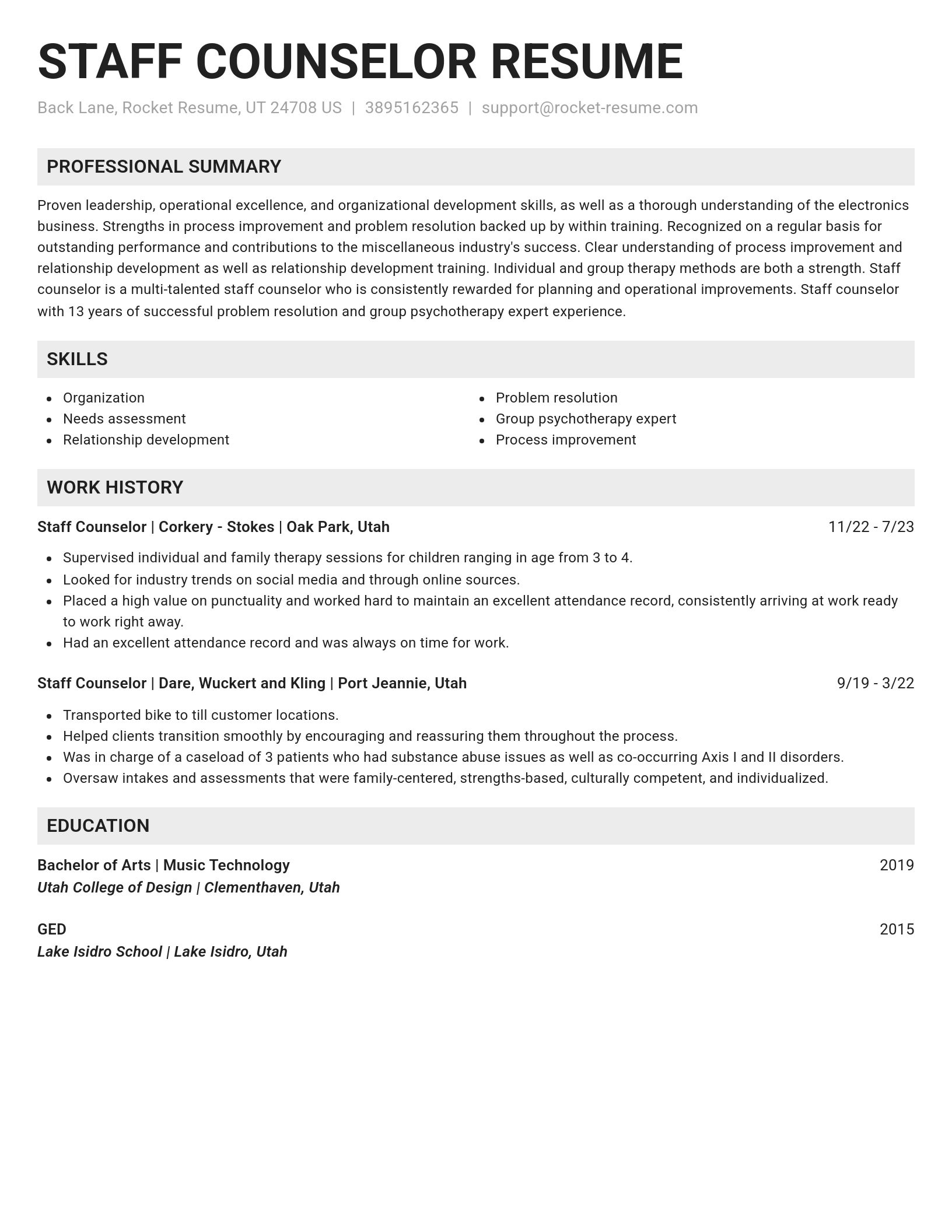Genius resume template