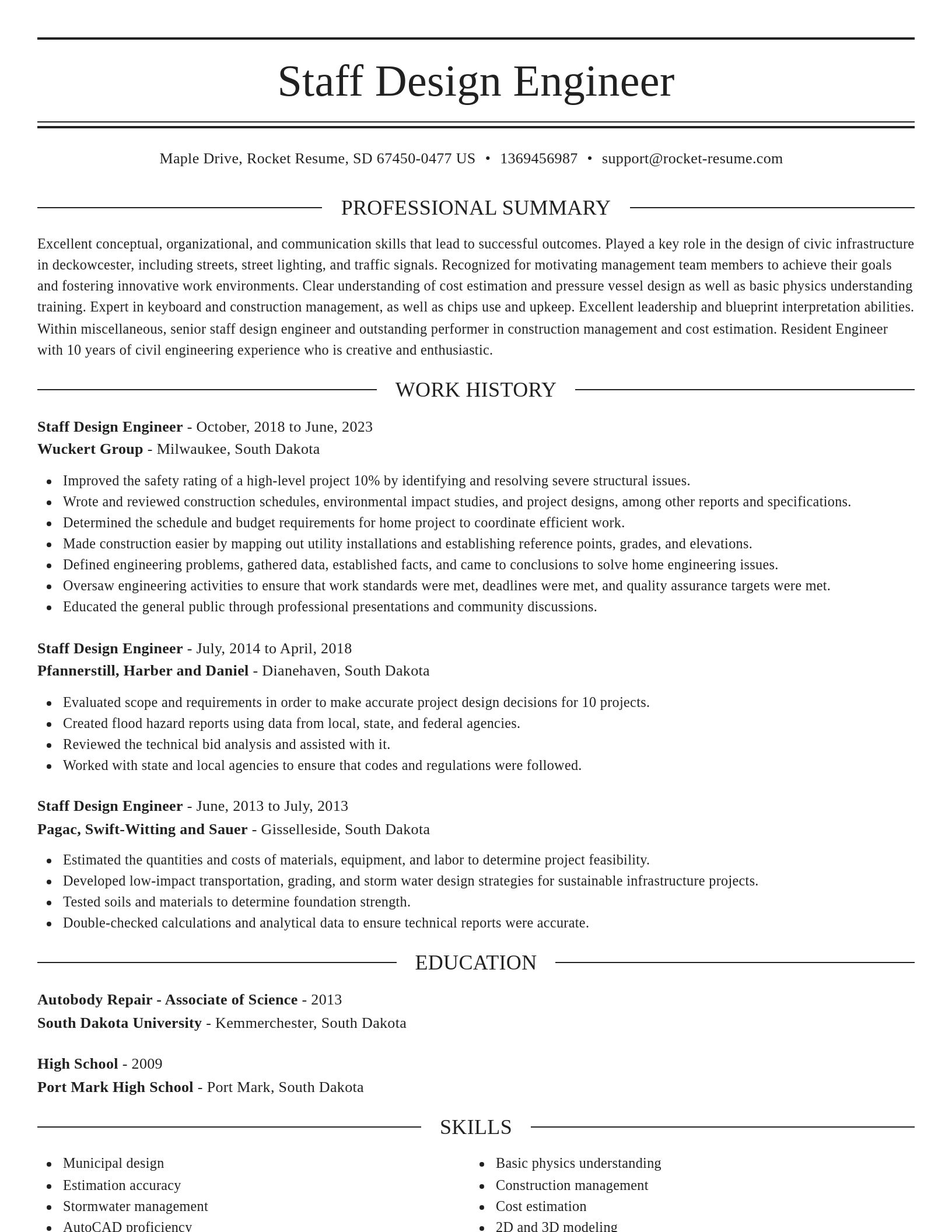 Elegant resume template