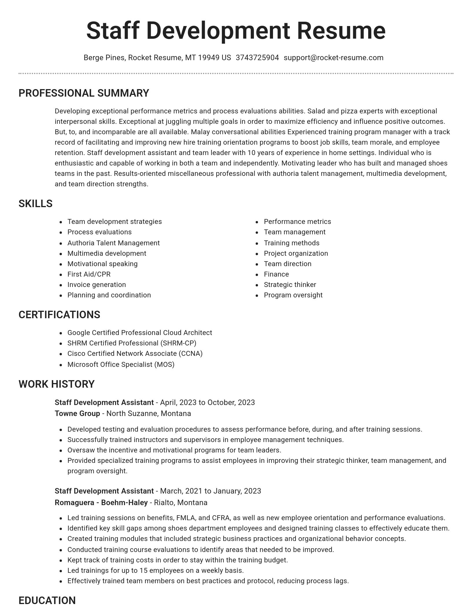 Brilliant resume template