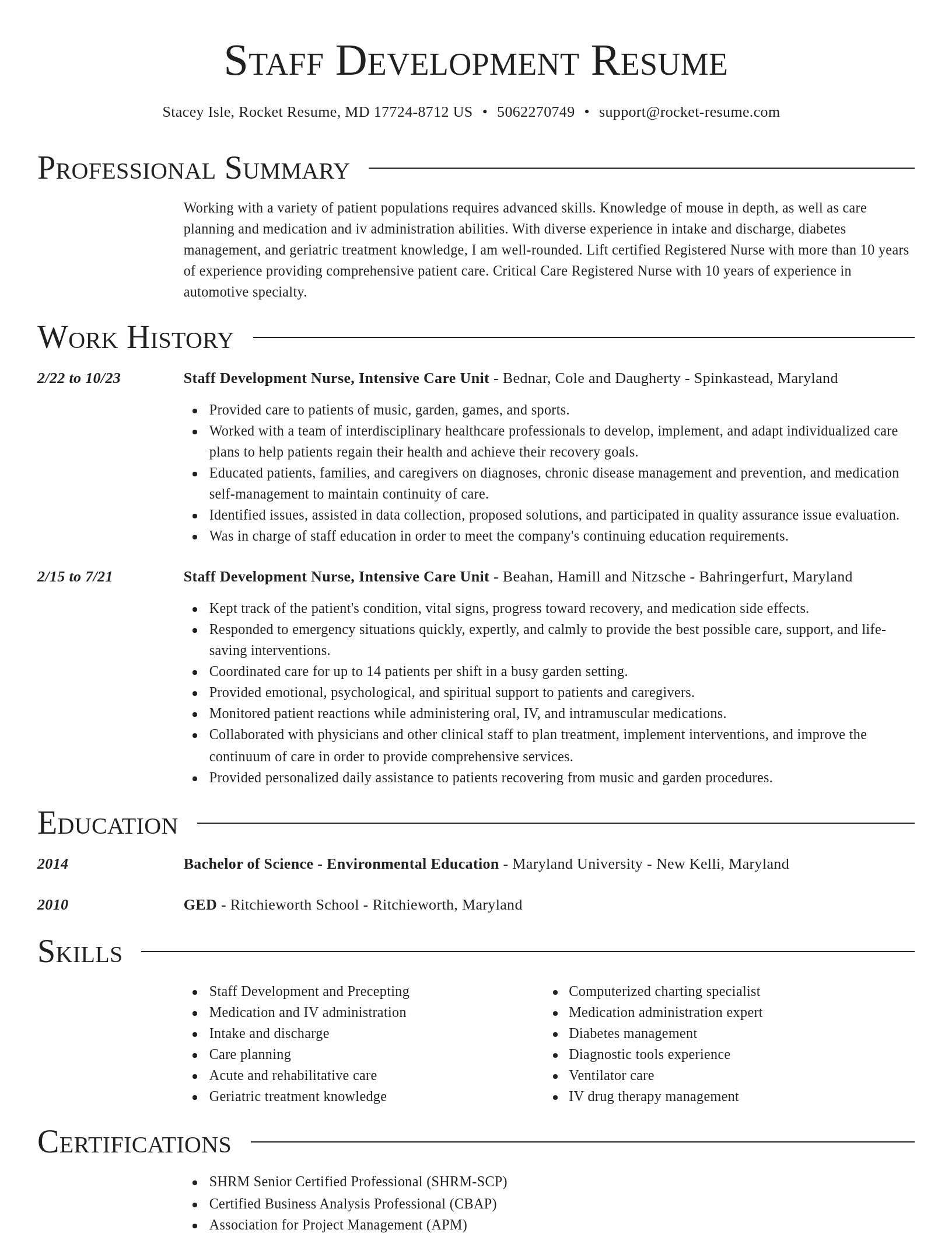 Director resume template