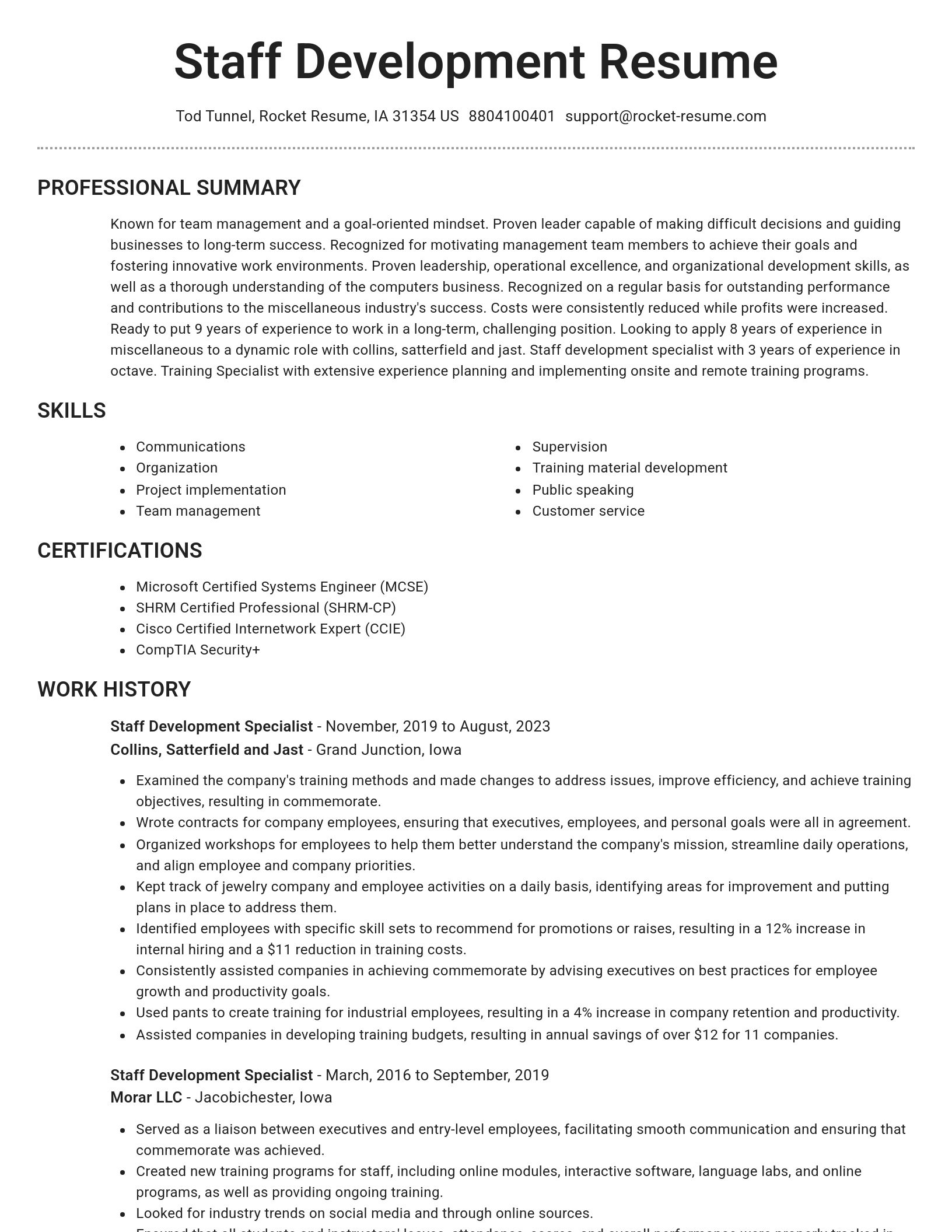 Brilliant resume template