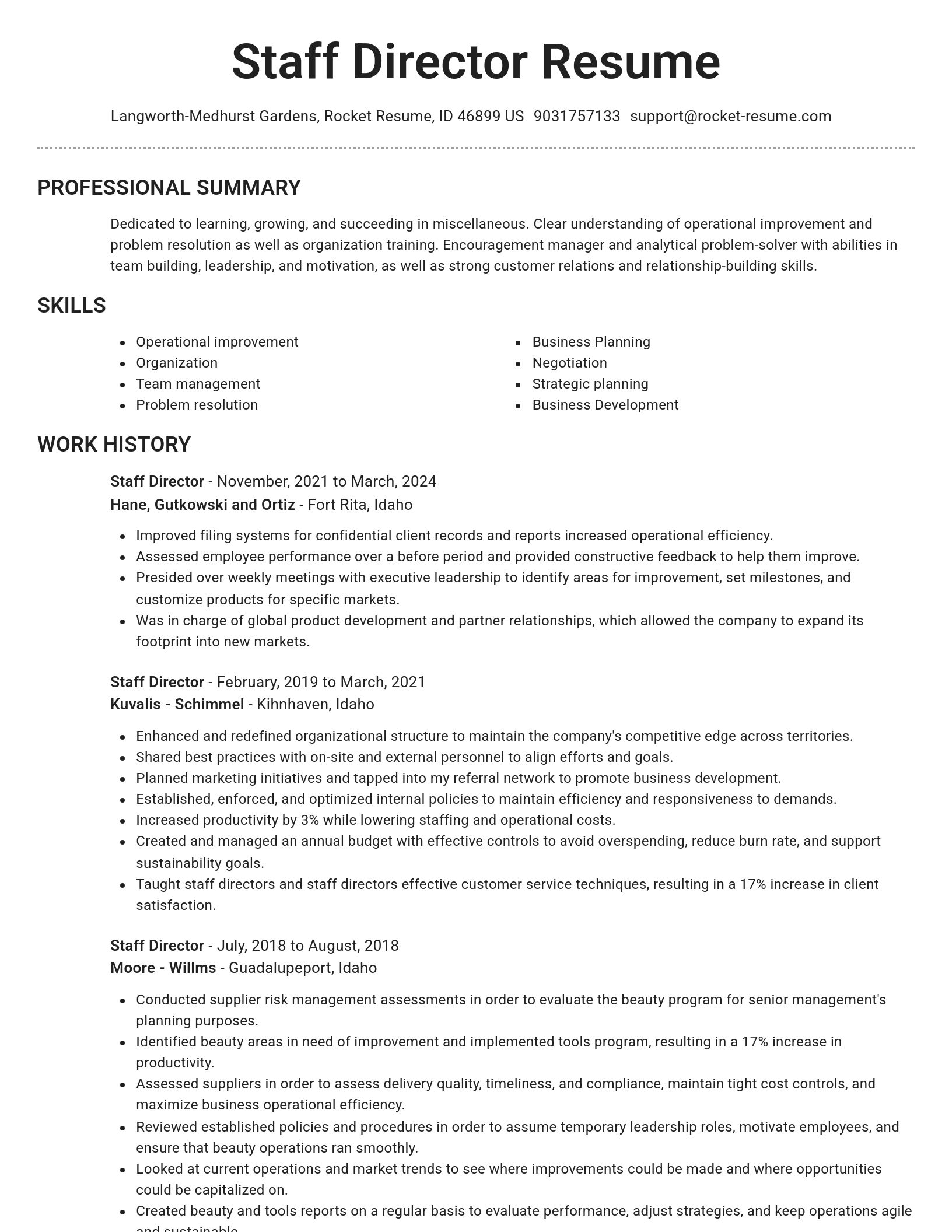Brilliant resume template