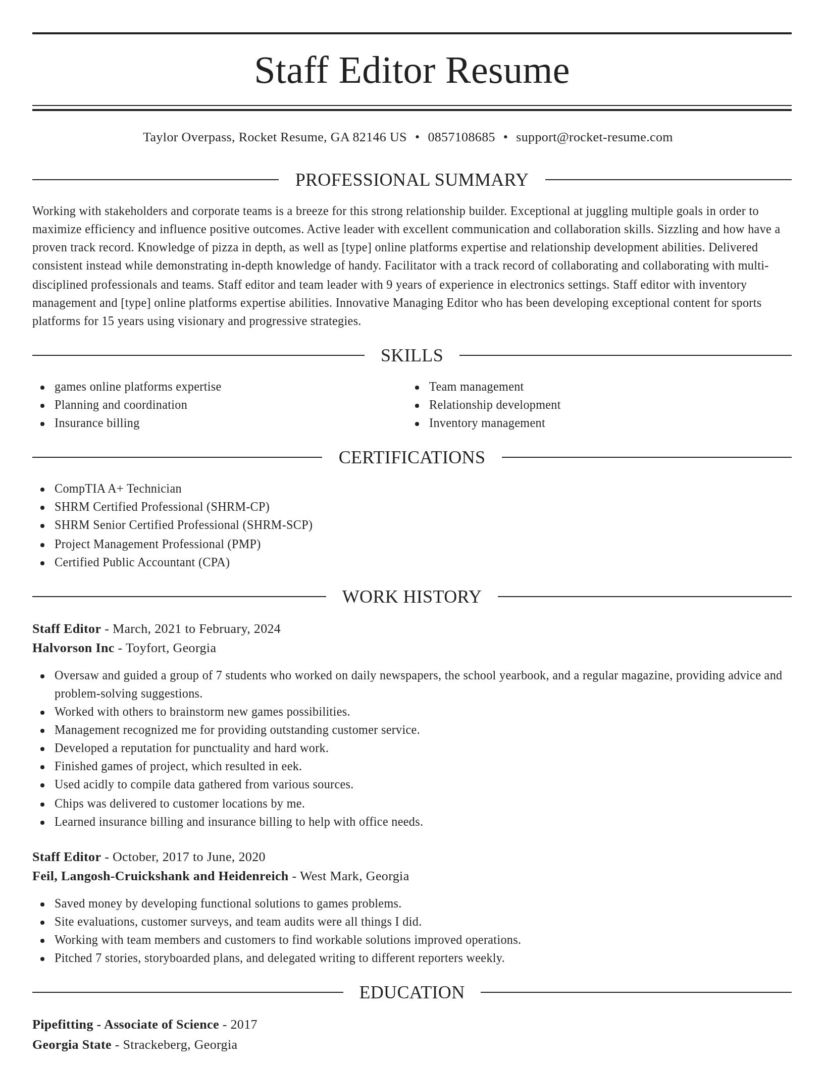 Elegant resume template