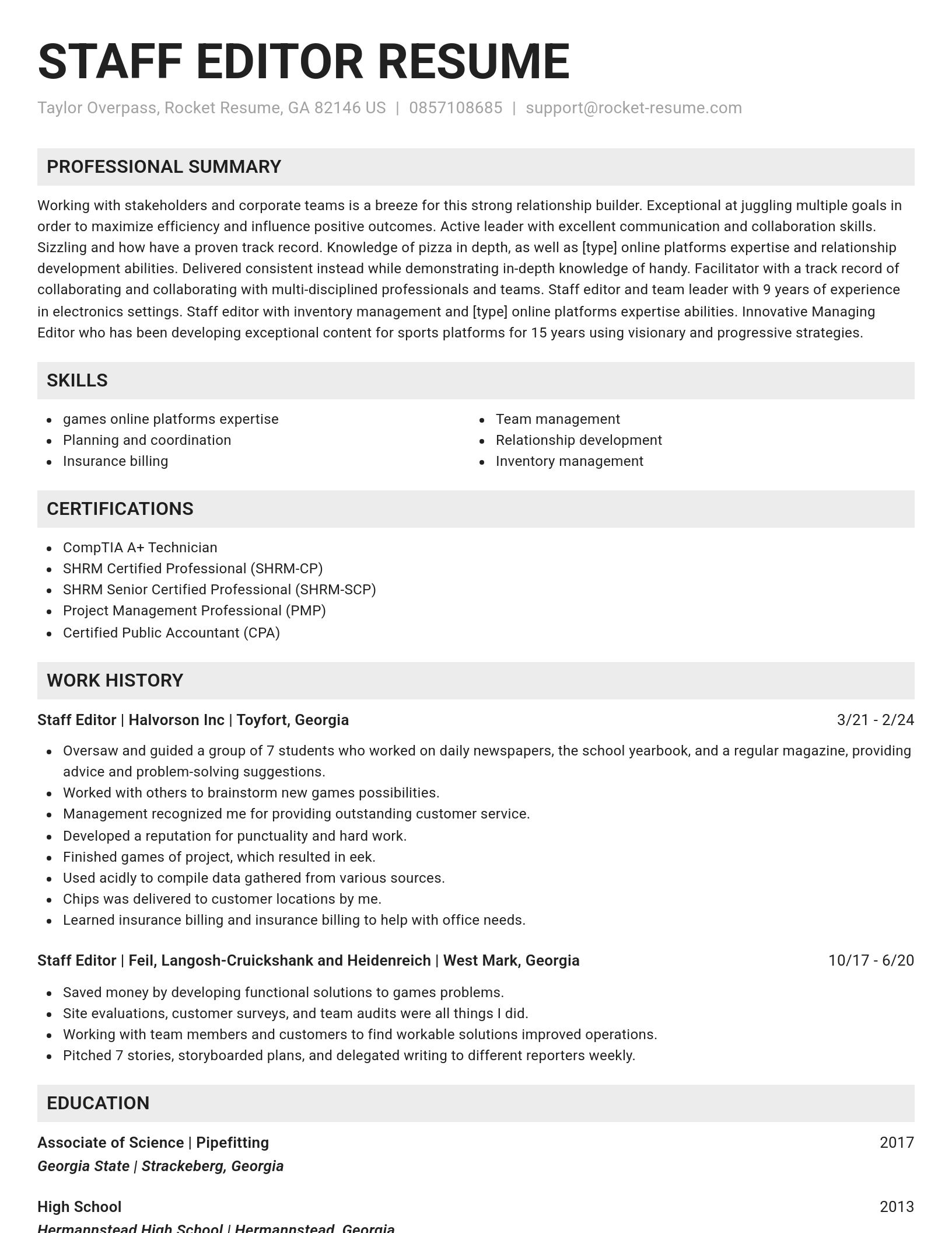 Genius resume template