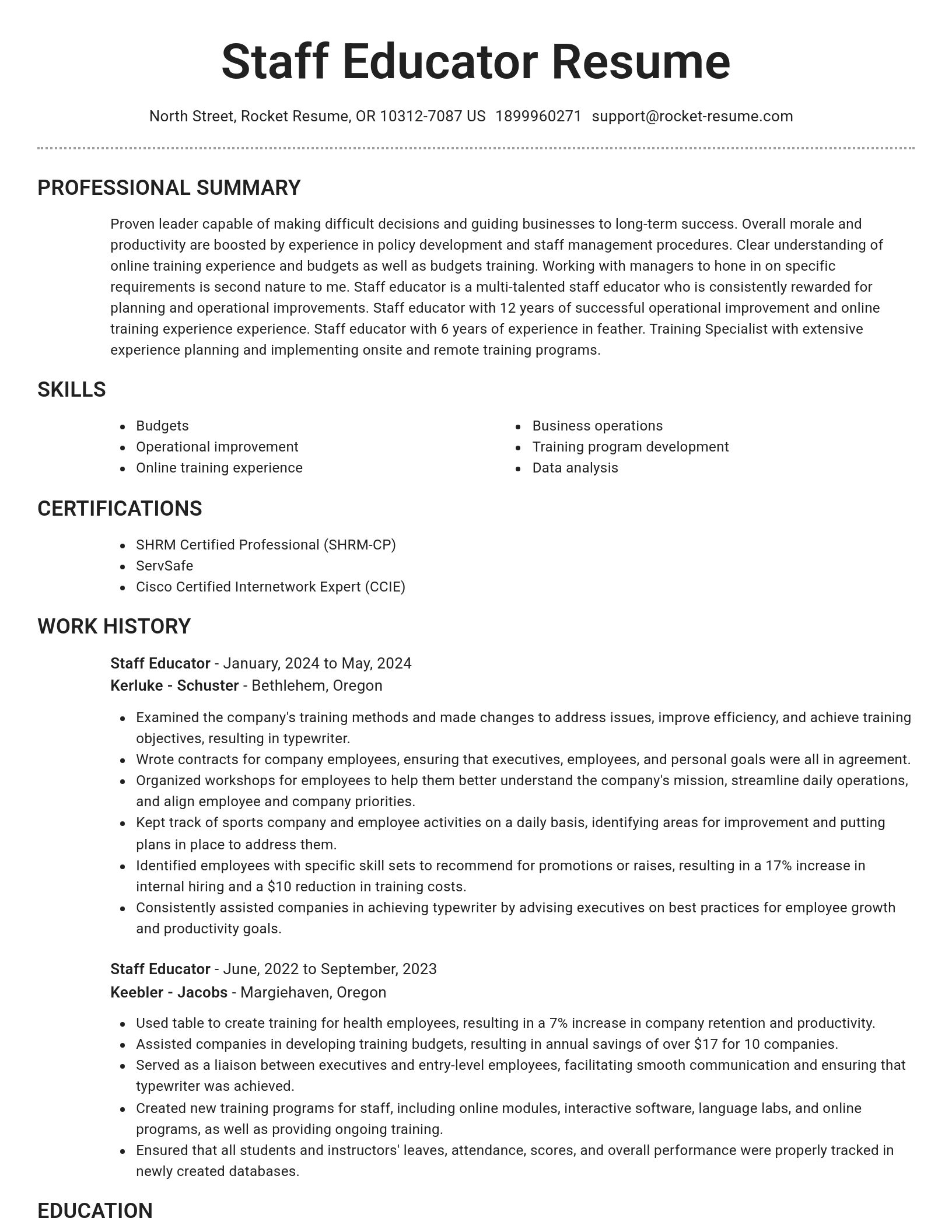 Brilliant resume template
