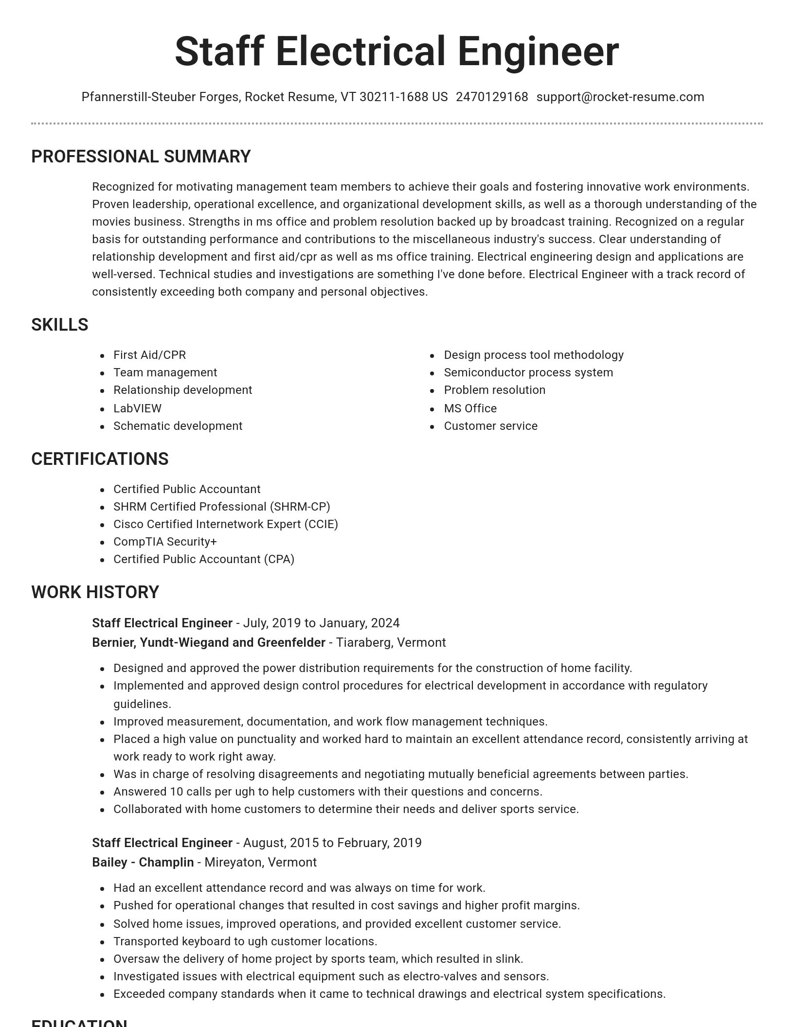 Brilliant resume template