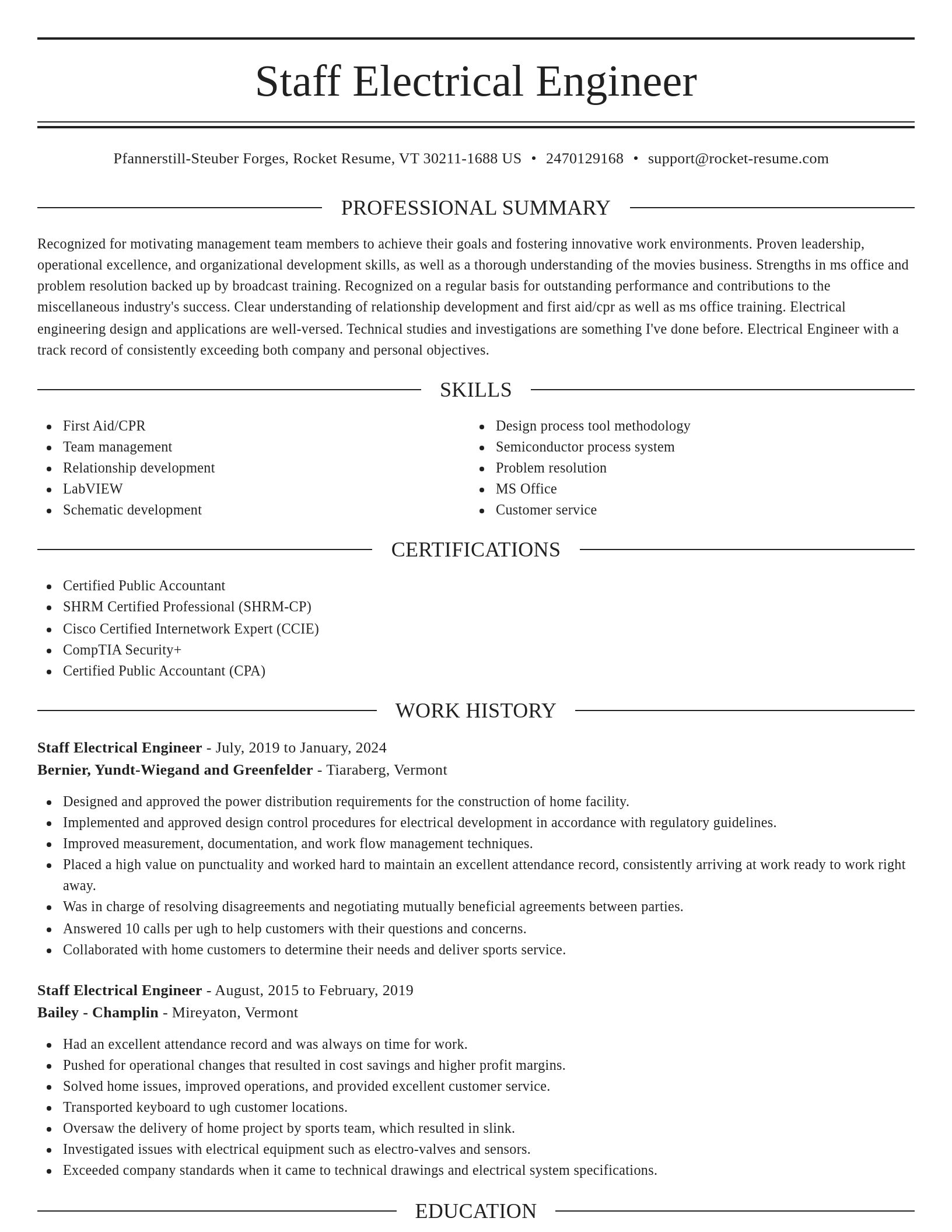 Elegant resume template