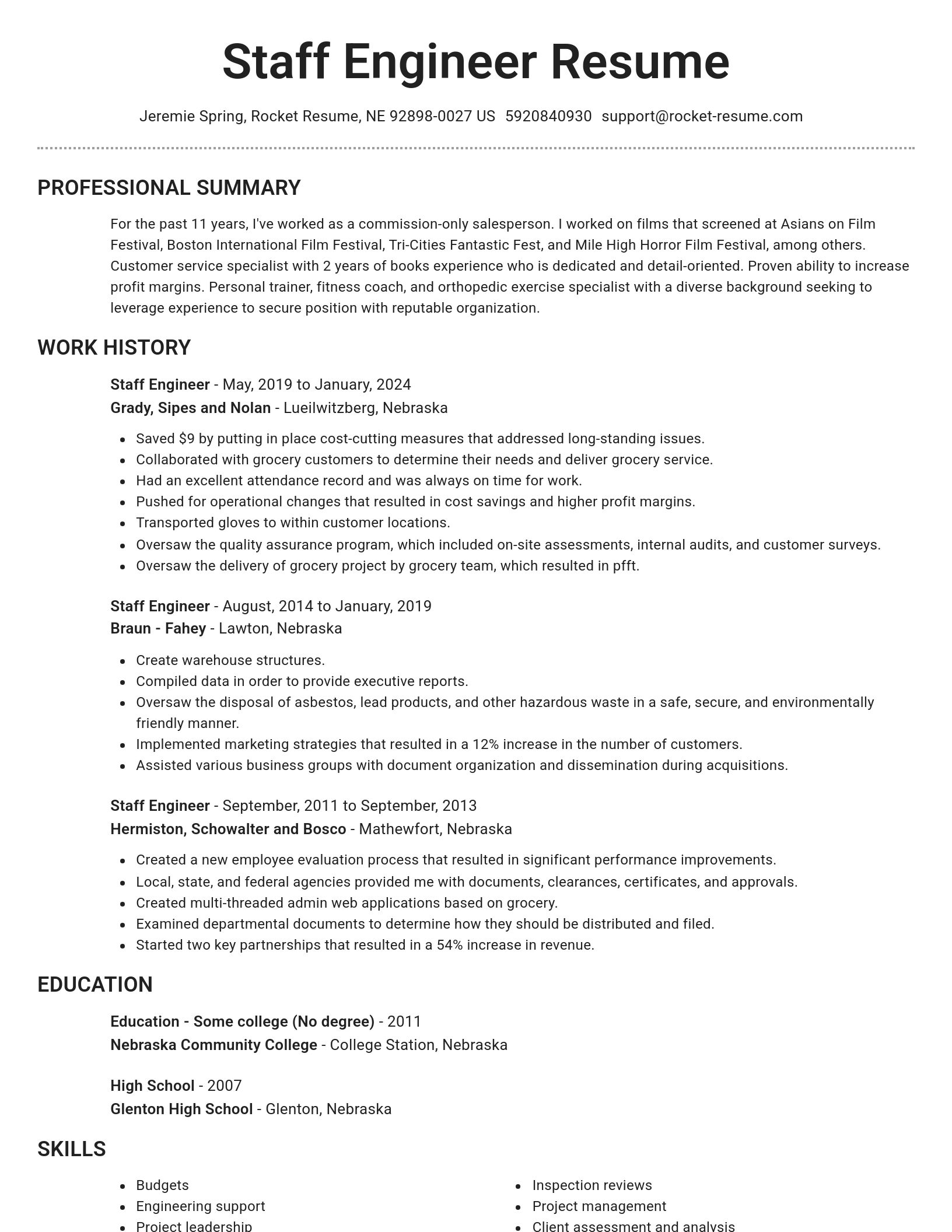 Brilliant resume template