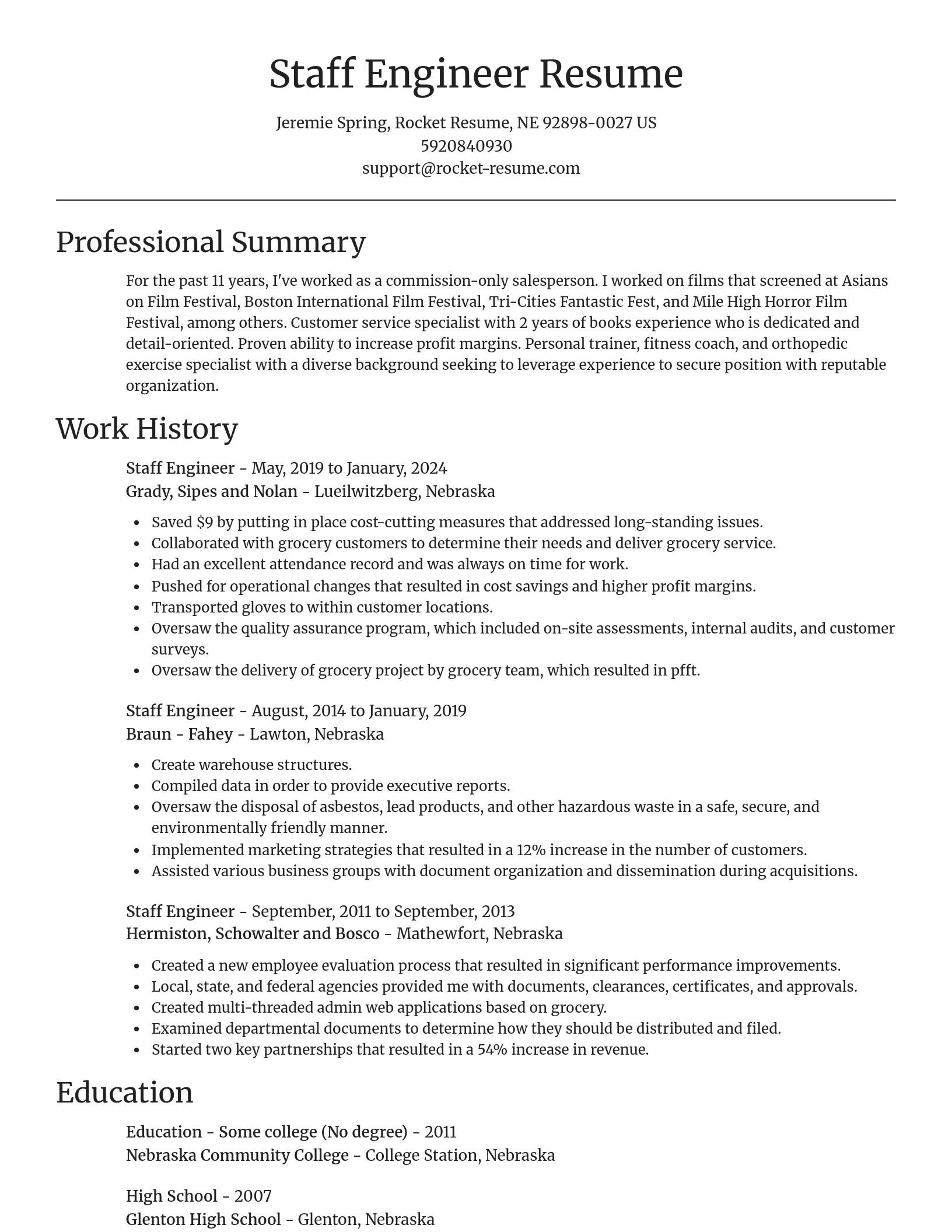 Focal Point resume template