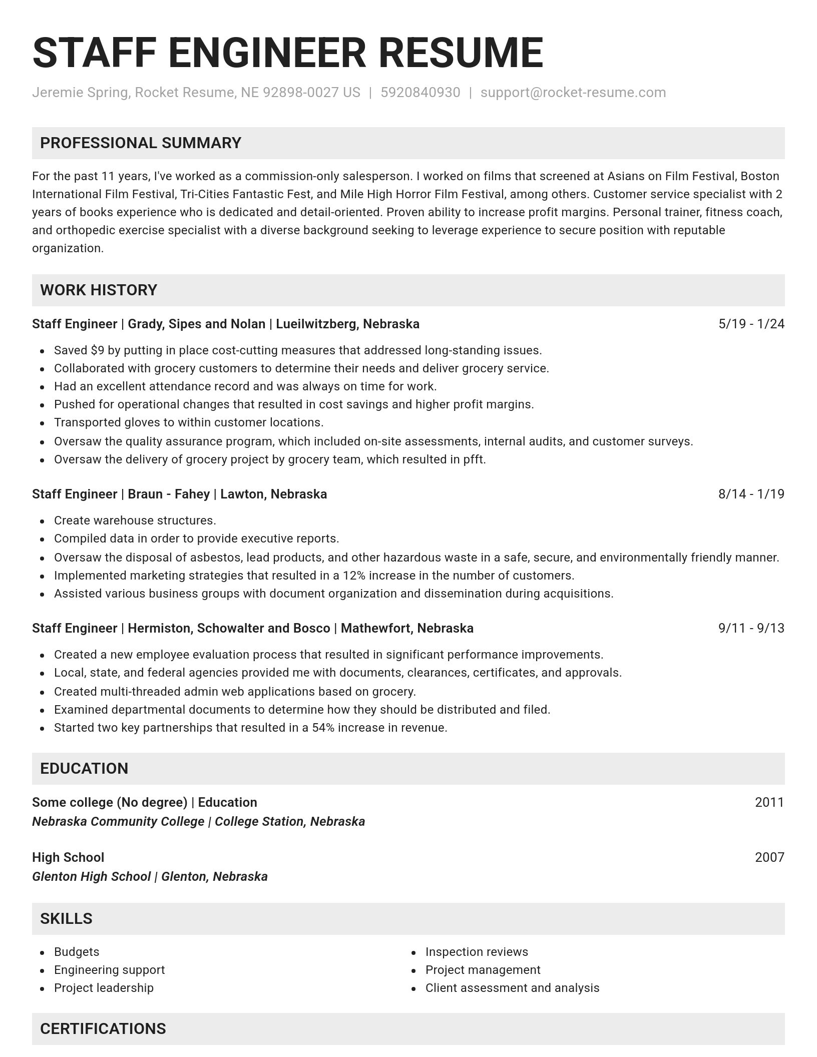 Genius resume template