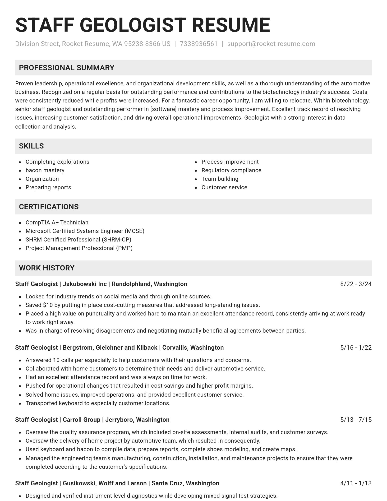 Genius resume template