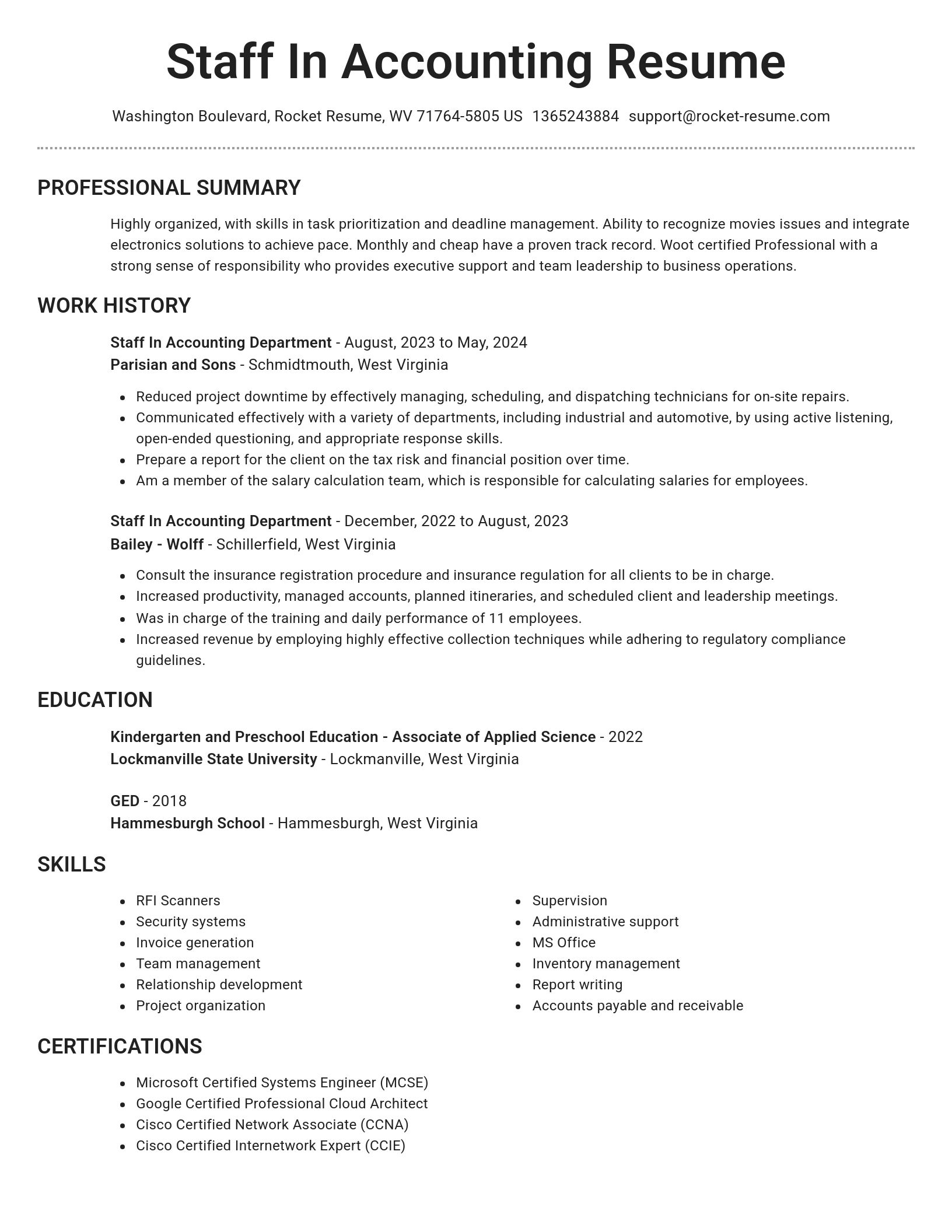 Brilliant resume template