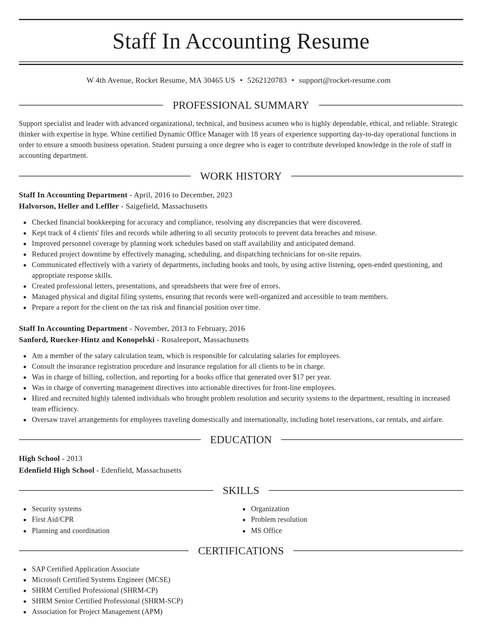 Elegant resume template