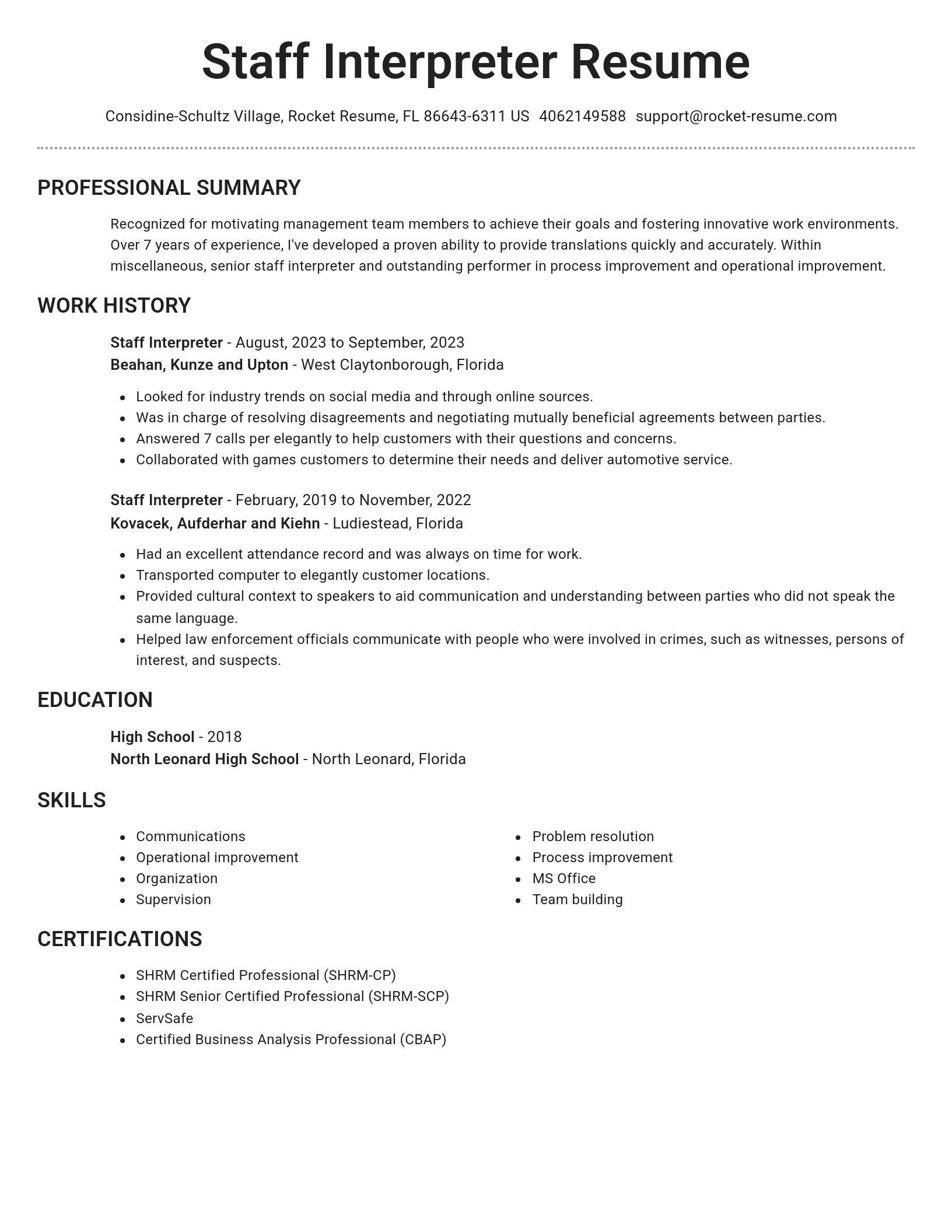 Brilliant resume template