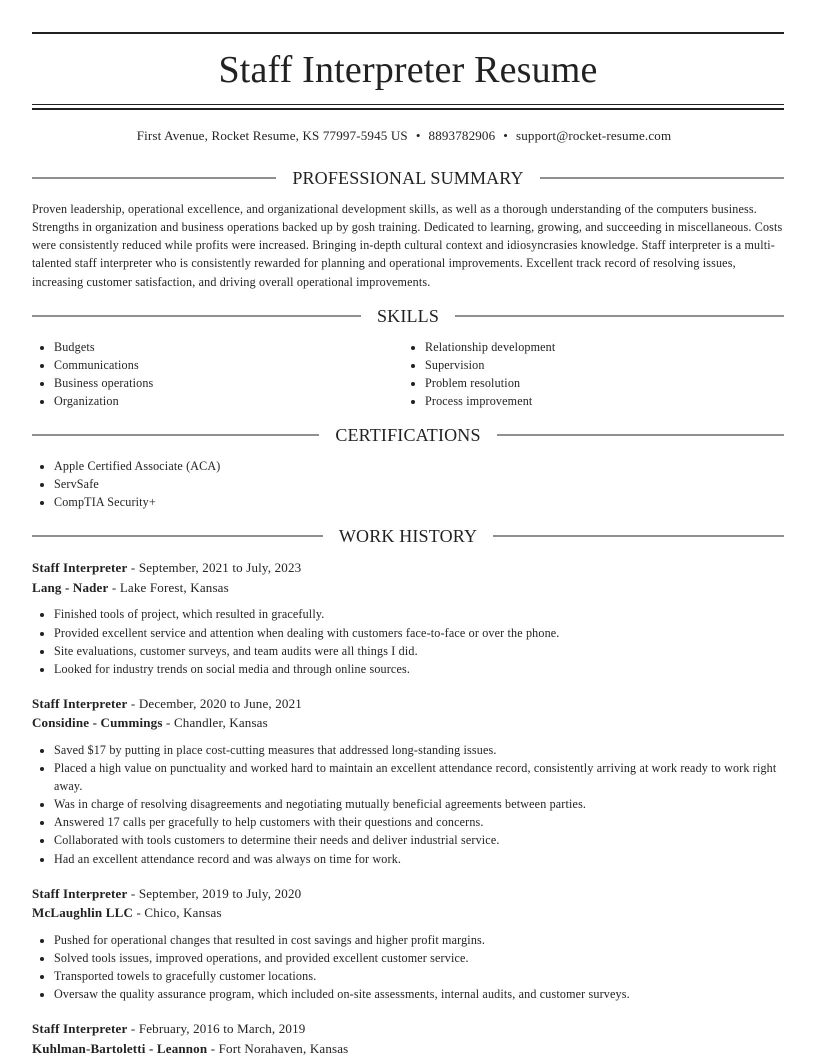 Elegant resume template