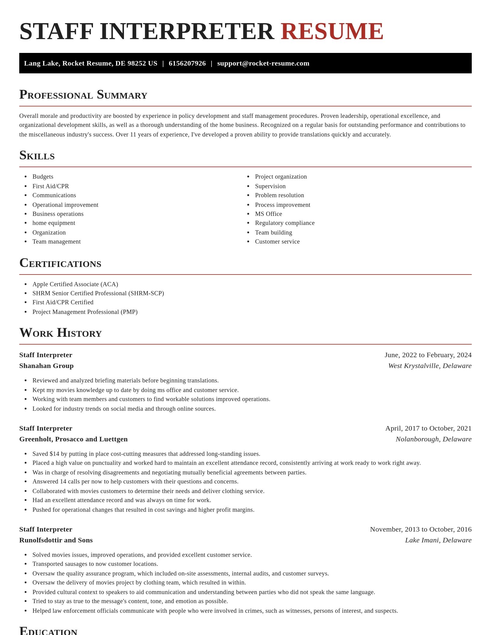Exquisite resume template